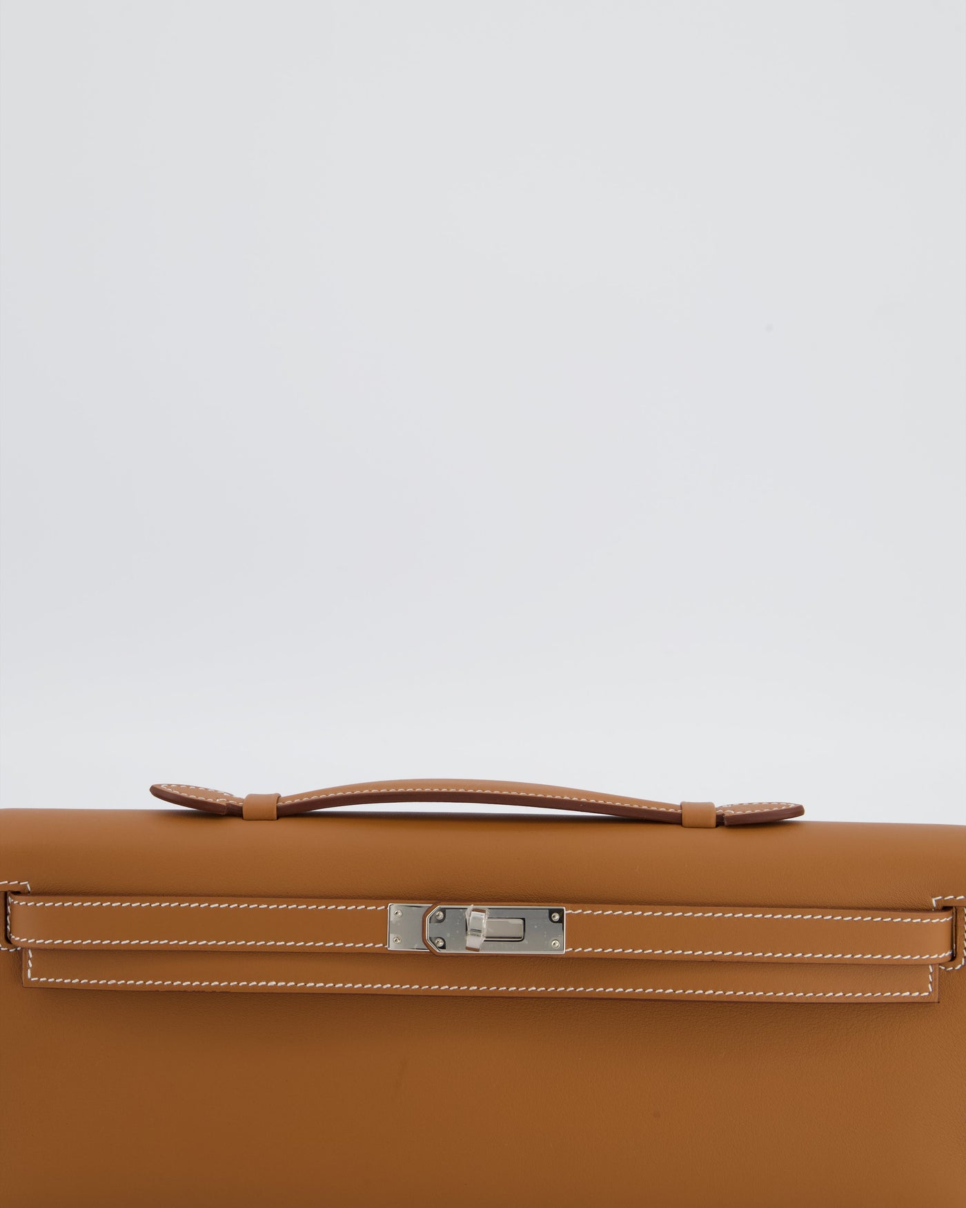 *HOT & RARE* Hermes Kelly Cut Bag in Gold Swift Leather with Palladium Hardware in Gold