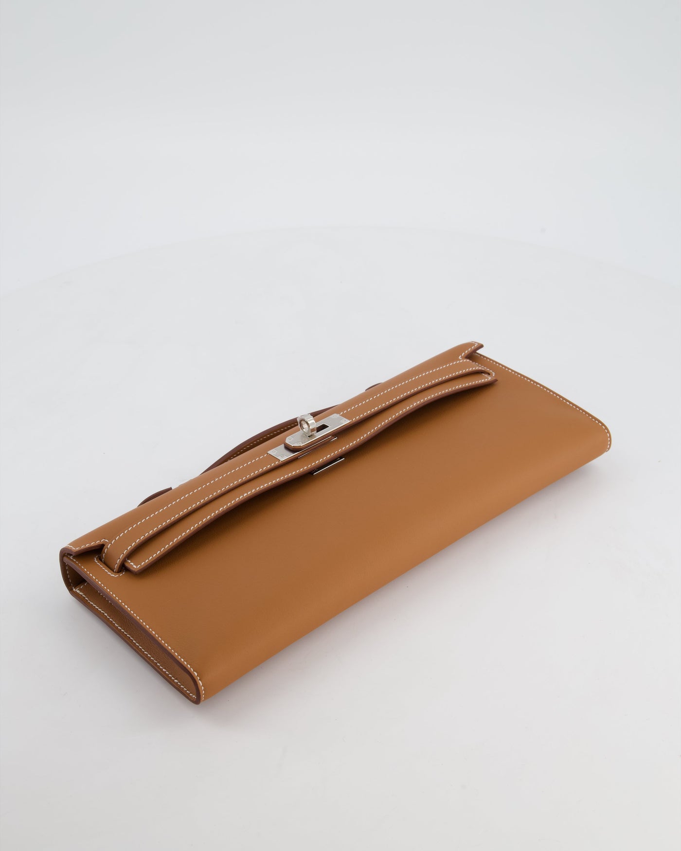 *HOT & RARE* Hermes Kelly Cut Bag in Gold Swift Leather with Palladium Hardware in Gold