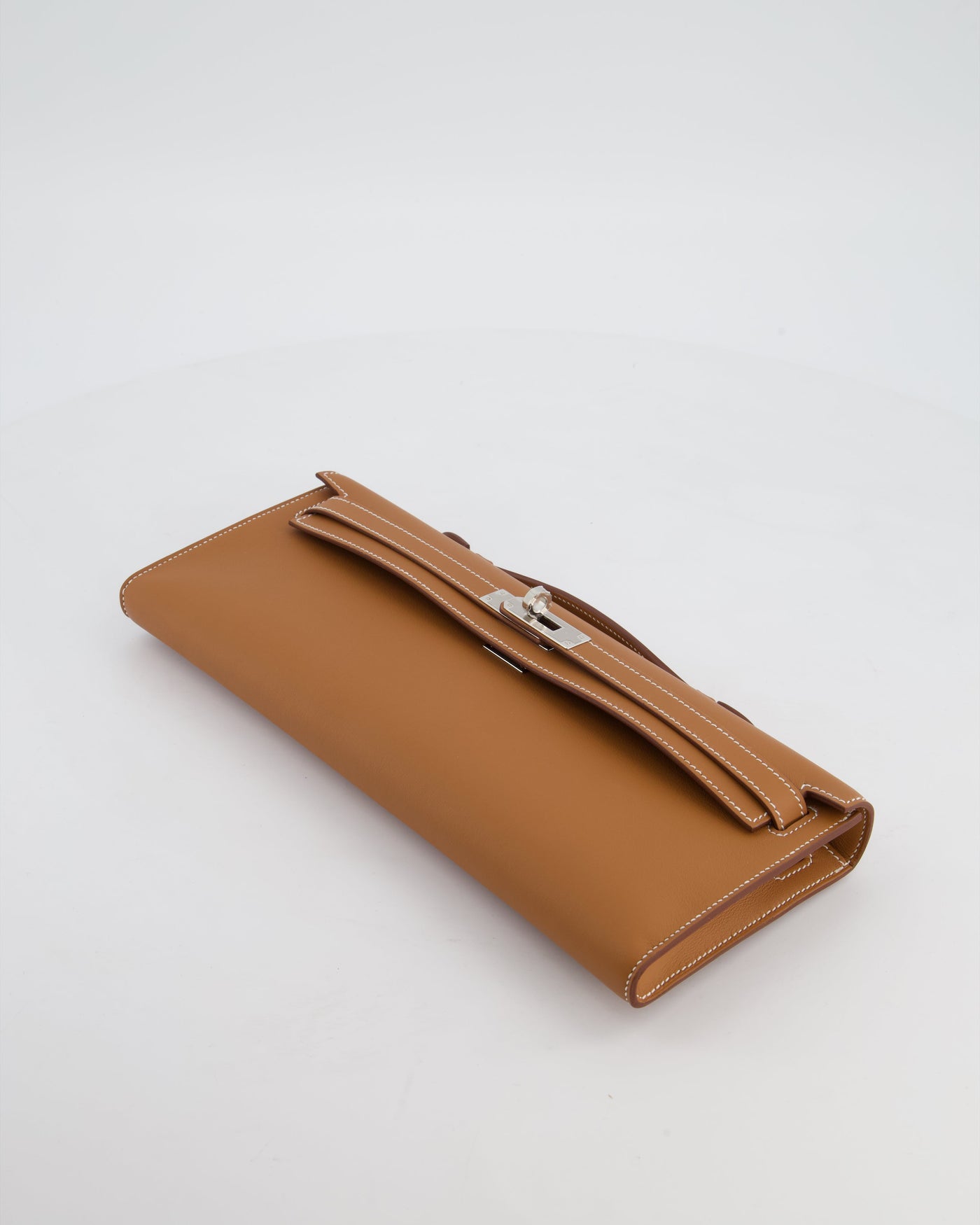 *HOT & RARE* Hermes Kelly Cut Bag in Gold Swift Leather with Palladium Hardware in Gold