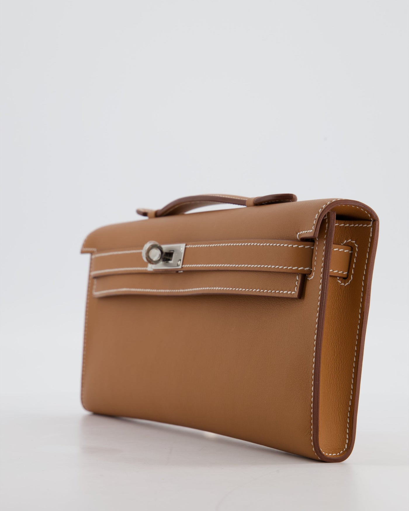 *HOT & RARE* Hermes Kelly Cut Bag in Gold Swift Leather with Palladium Hardware in Gold