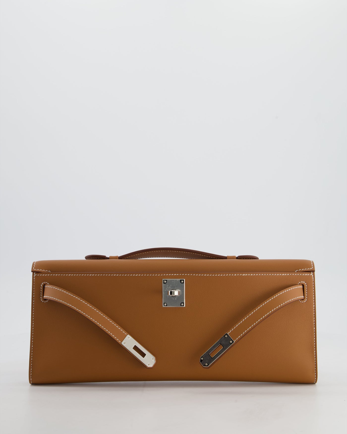 *HOT & RARE* Hermes Kelly Cut Bag in Gold Swift Leather with Palladium Hardware in Gold