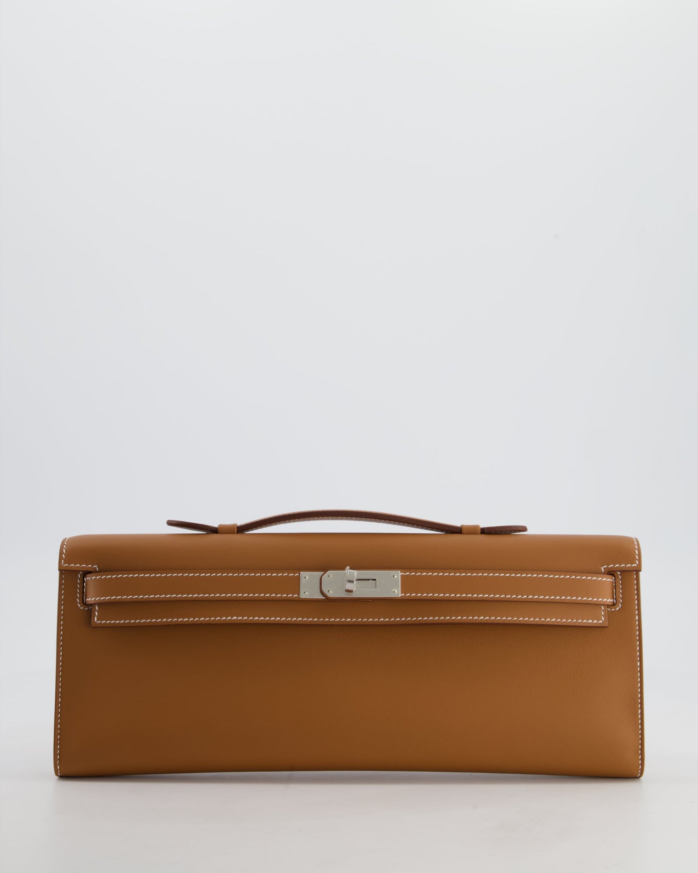*HOT & RARE* Hermes Kelly Cut Bag in Gold Swift Leather with Palladium Hardware in Gold