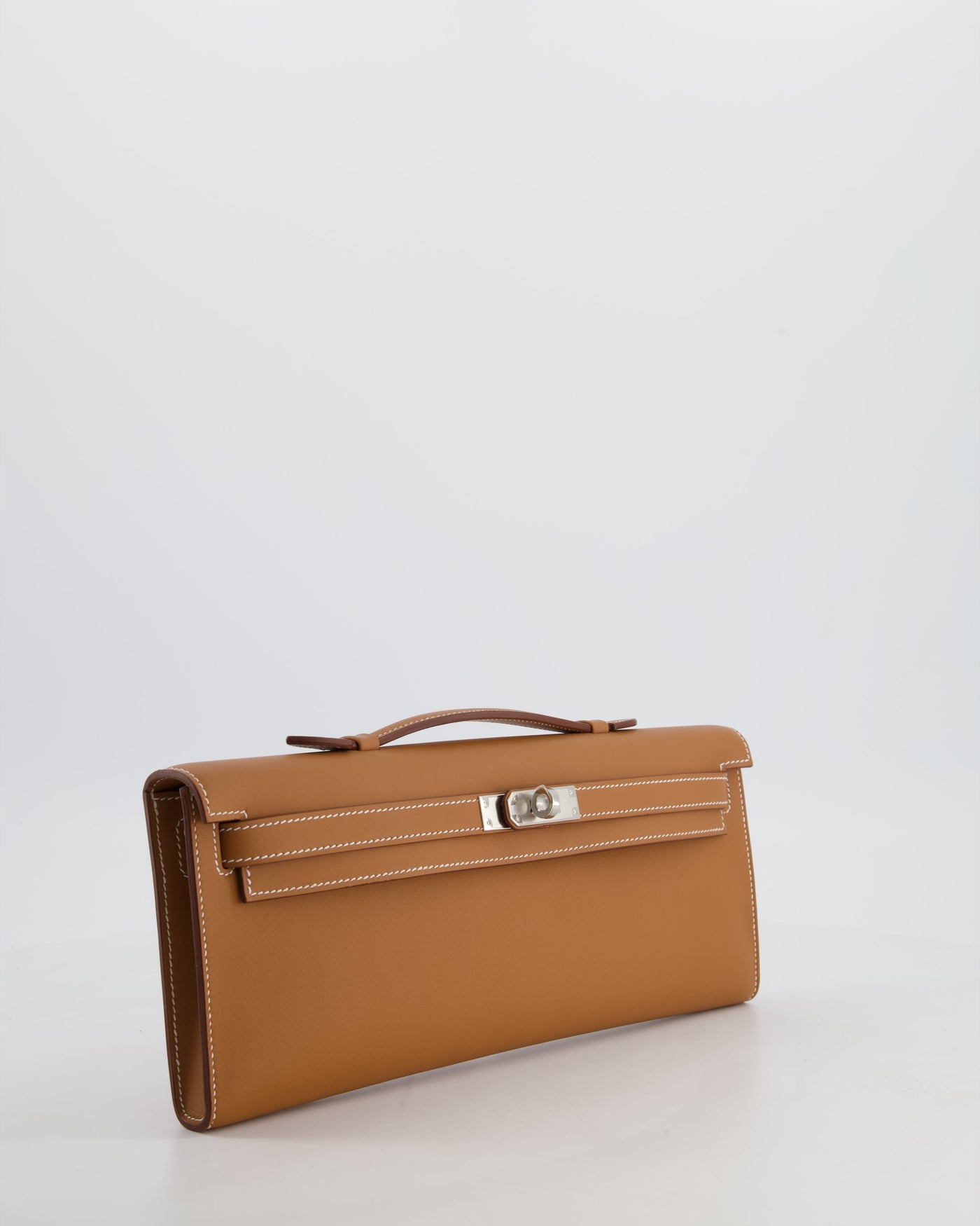 *HOT & RARE* Hermes Kelly Cut Bag in Gold Swift Leather with Palladium Hardware in Gold