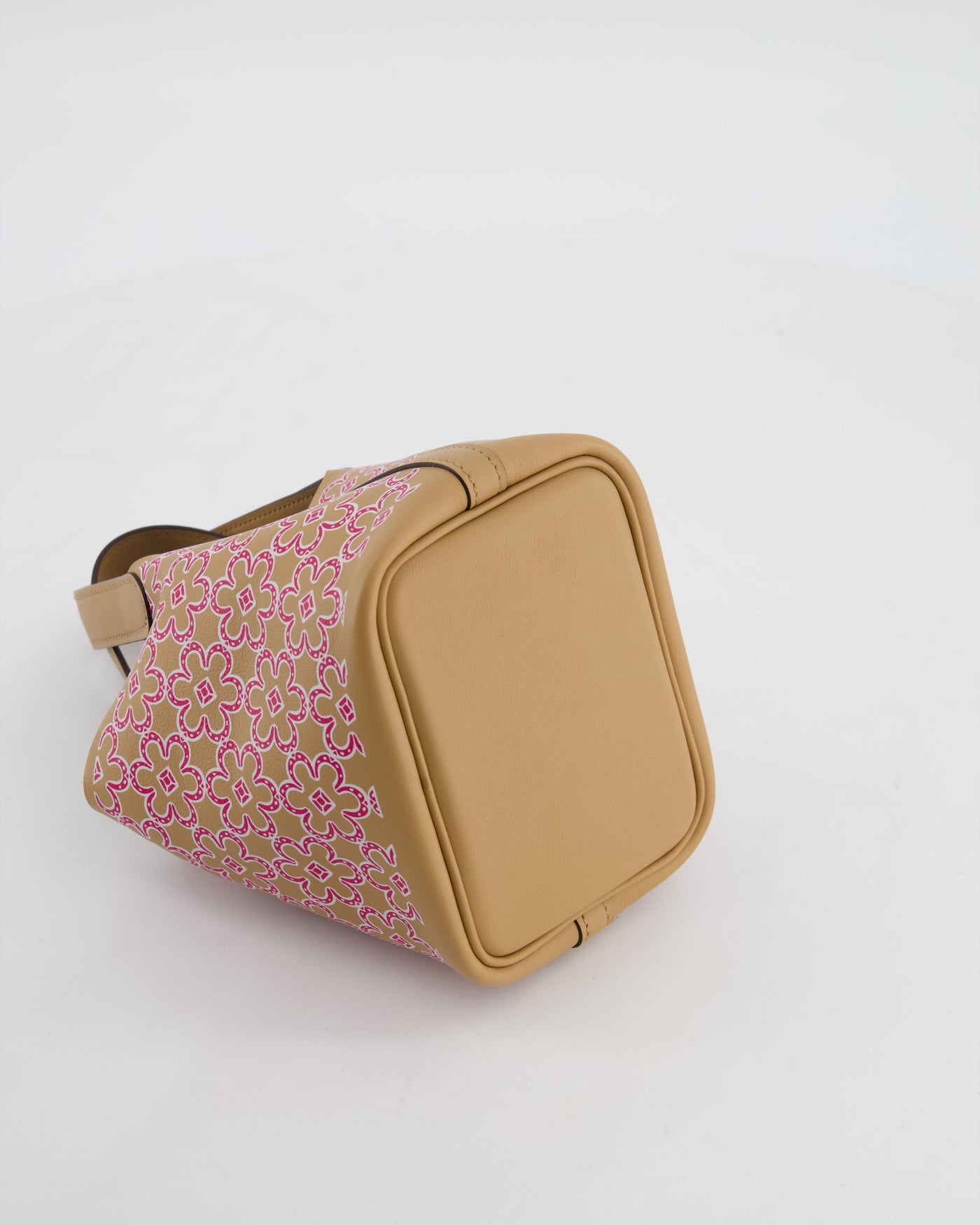 Hermes Micro Picotin 14 Lucky Daisy Bag in Blanc, Chai & Framboise Swift Leather with Palladium Hardware - Product Image 14