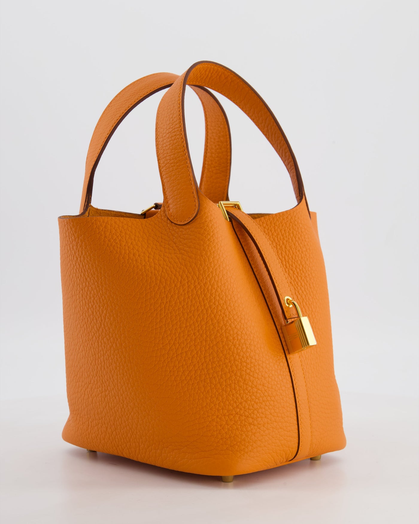 Hermes Picotin Lock 18 Bag in Orange H Taurillon Clemence Leather with Gold Hardware - Product Image 2