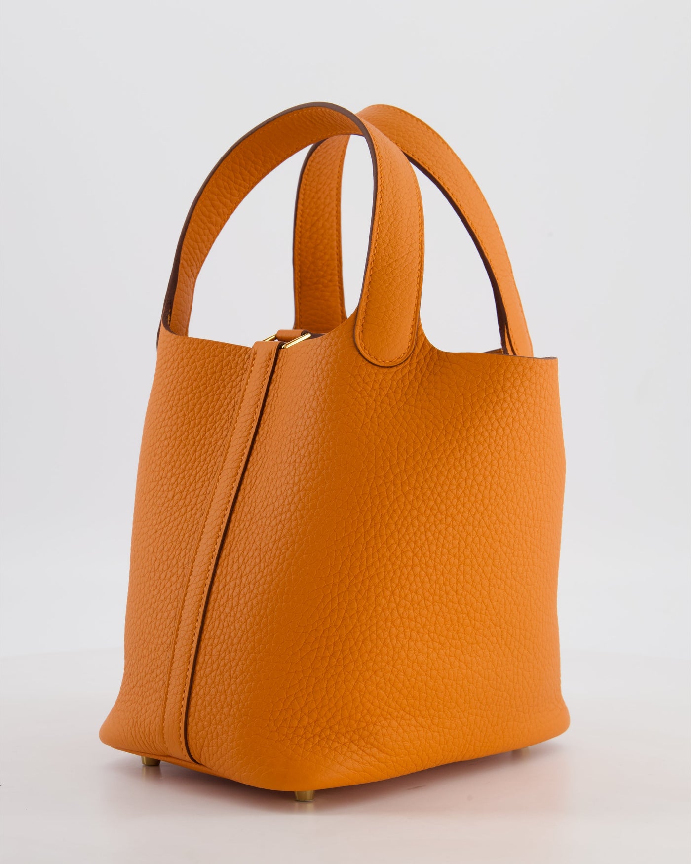 Hermes Picotin Lock 18 Bag in Orange H Taurillon Clemence Leather with Gold Hardware - Product Image 4