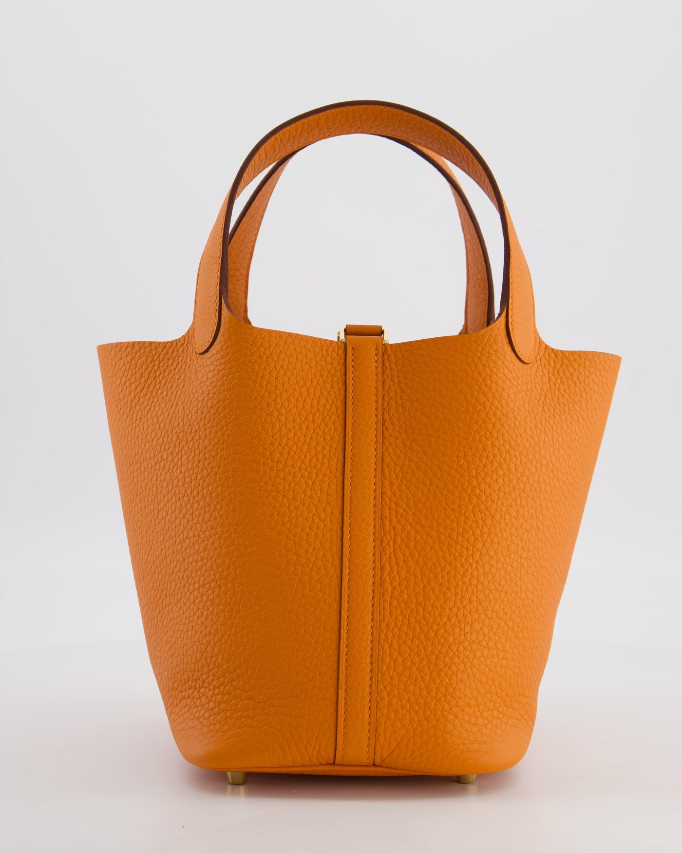 Hermes Picotin Lock 18 Bag in Orange H Taurillon Clemence Leather with Gold Hardware - Product Image 5