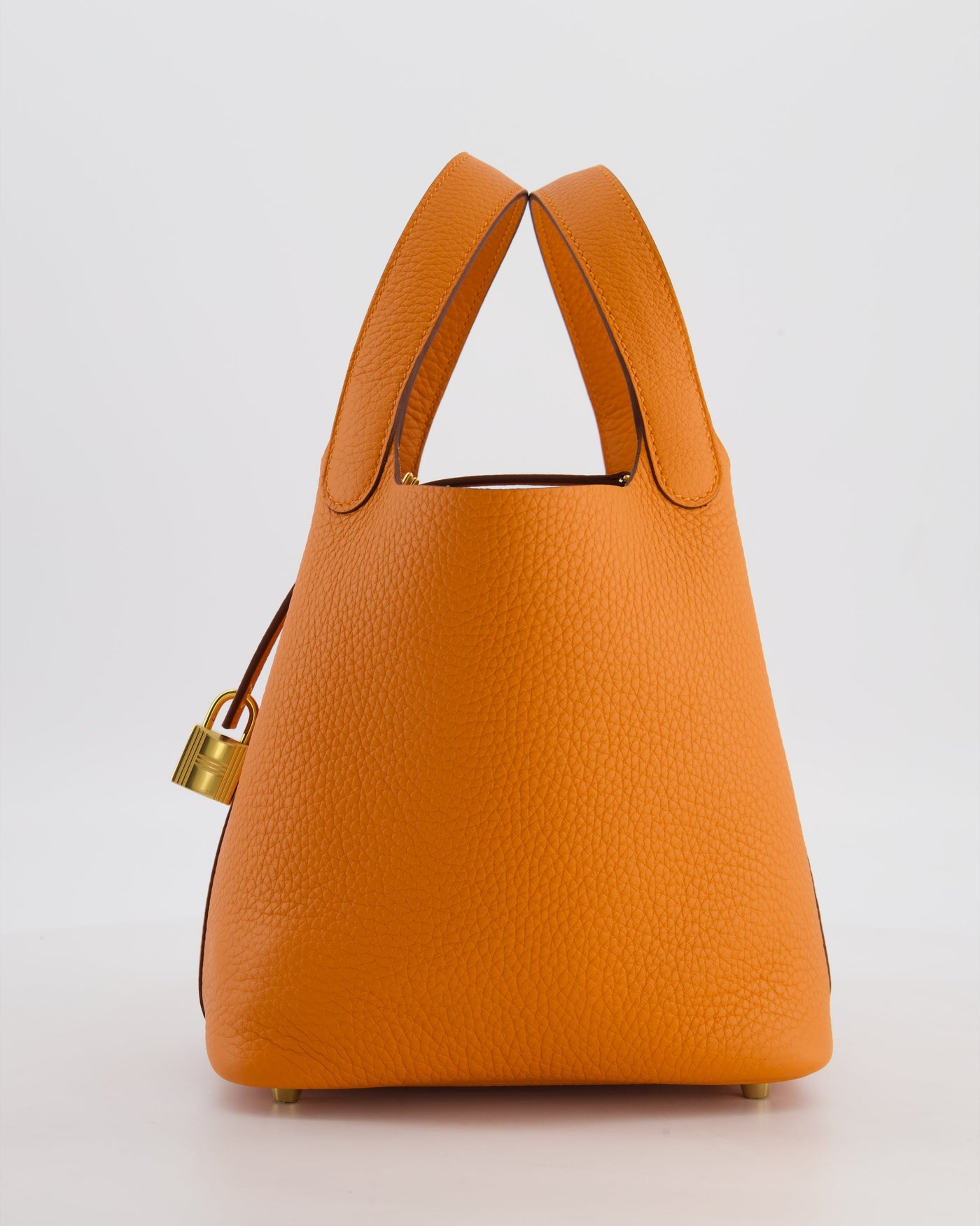 Hermes Picotin Lock 18 Bag in Orange H Taurillon Clemence Leather with Gold Hardware - Product Image 7