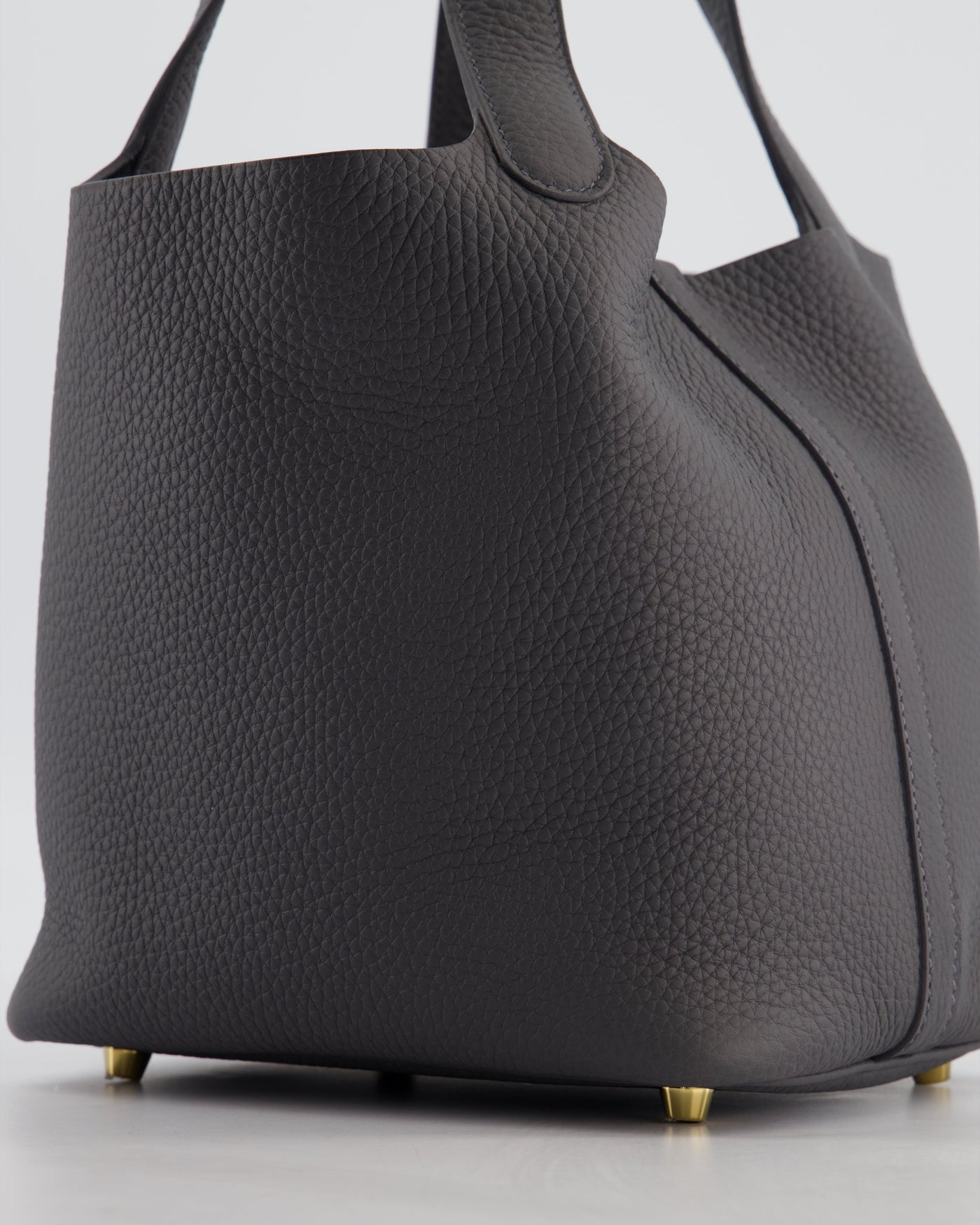 Hermes Picotin Lock 18 Bag in Ardoise Clemence Leather with Permabrass Hardware - Product Image 12