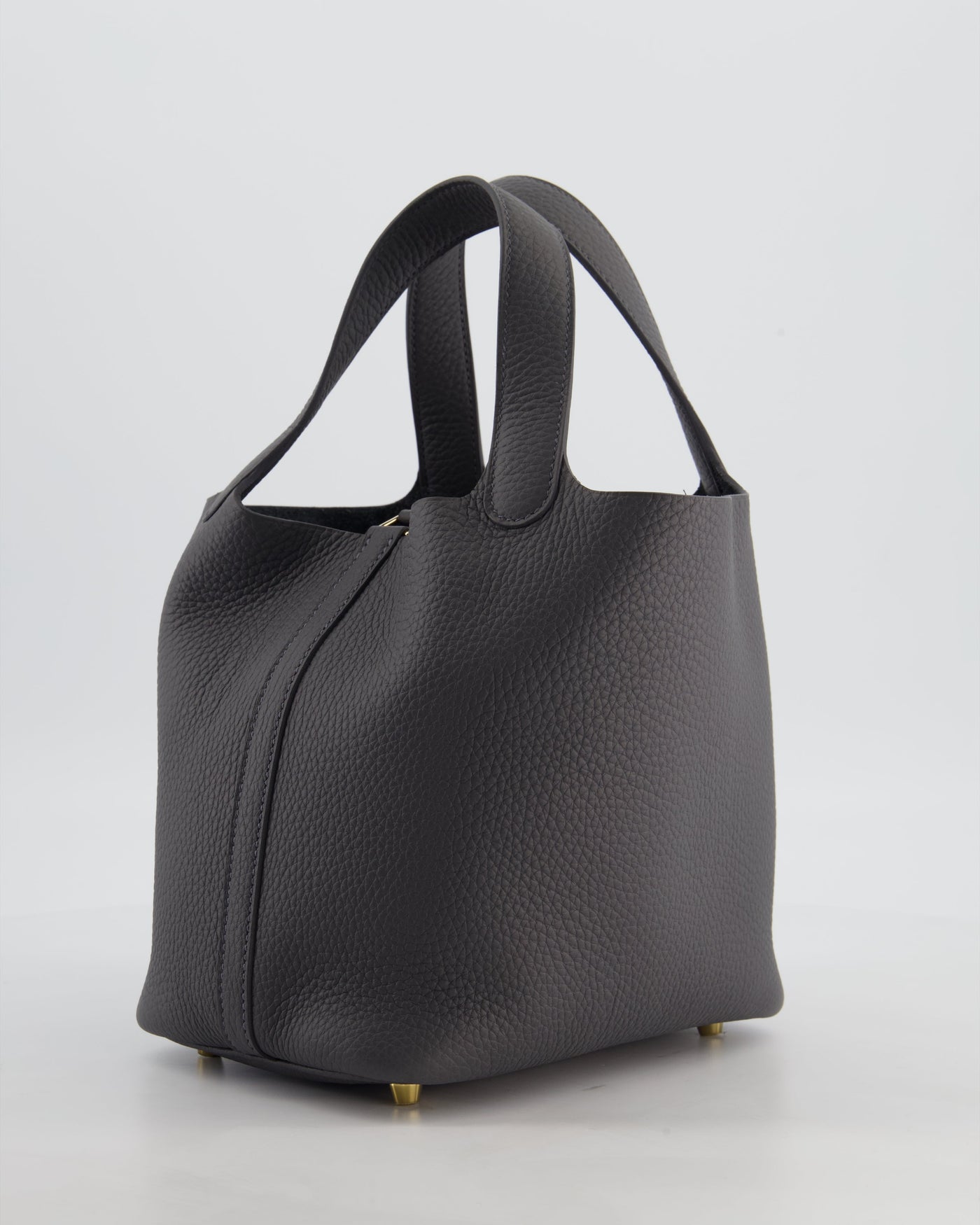Hermes Picotin Lock 18 Bag in Ardoise Clemence Leather with Permabrass Hardware - Product Image 4
