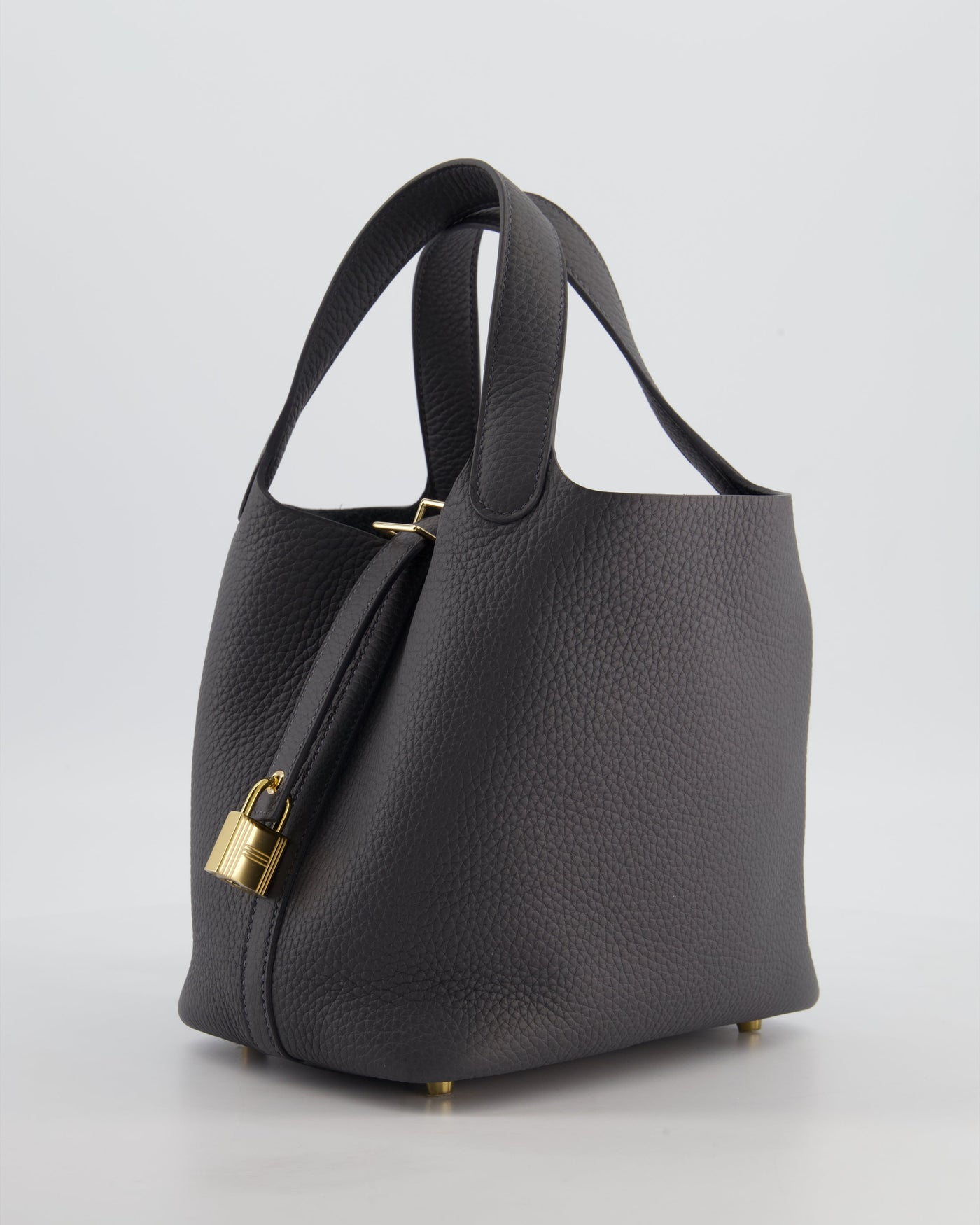 Hermes Picotin Lock 18 Bag in Ardoise Clemence Leather with Permabrass Hardware - Product Image 8