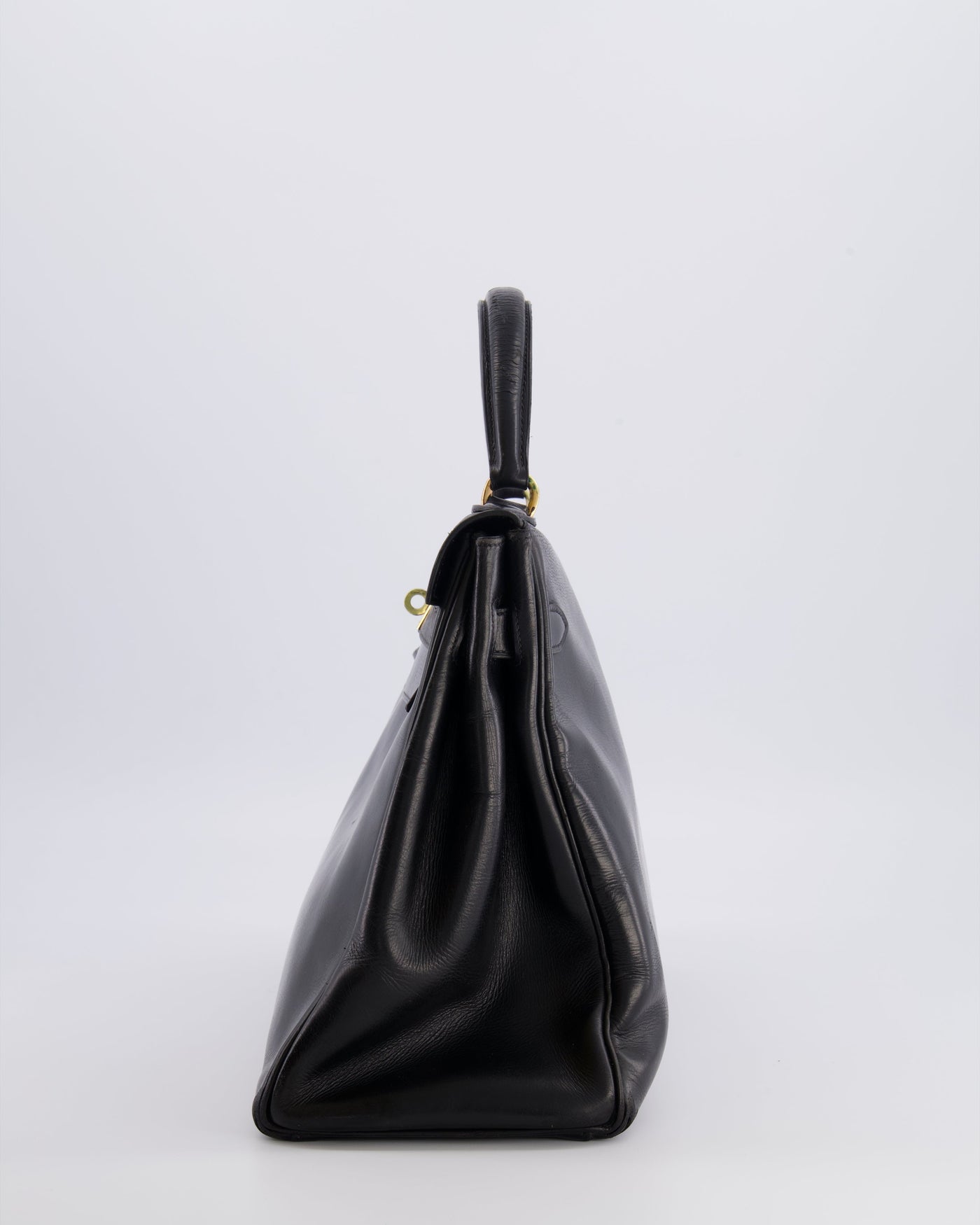 Hermes Kelly 32 Retourne Bag in Black Calfskin Box Leather with Gold Hardware - Product Image 8