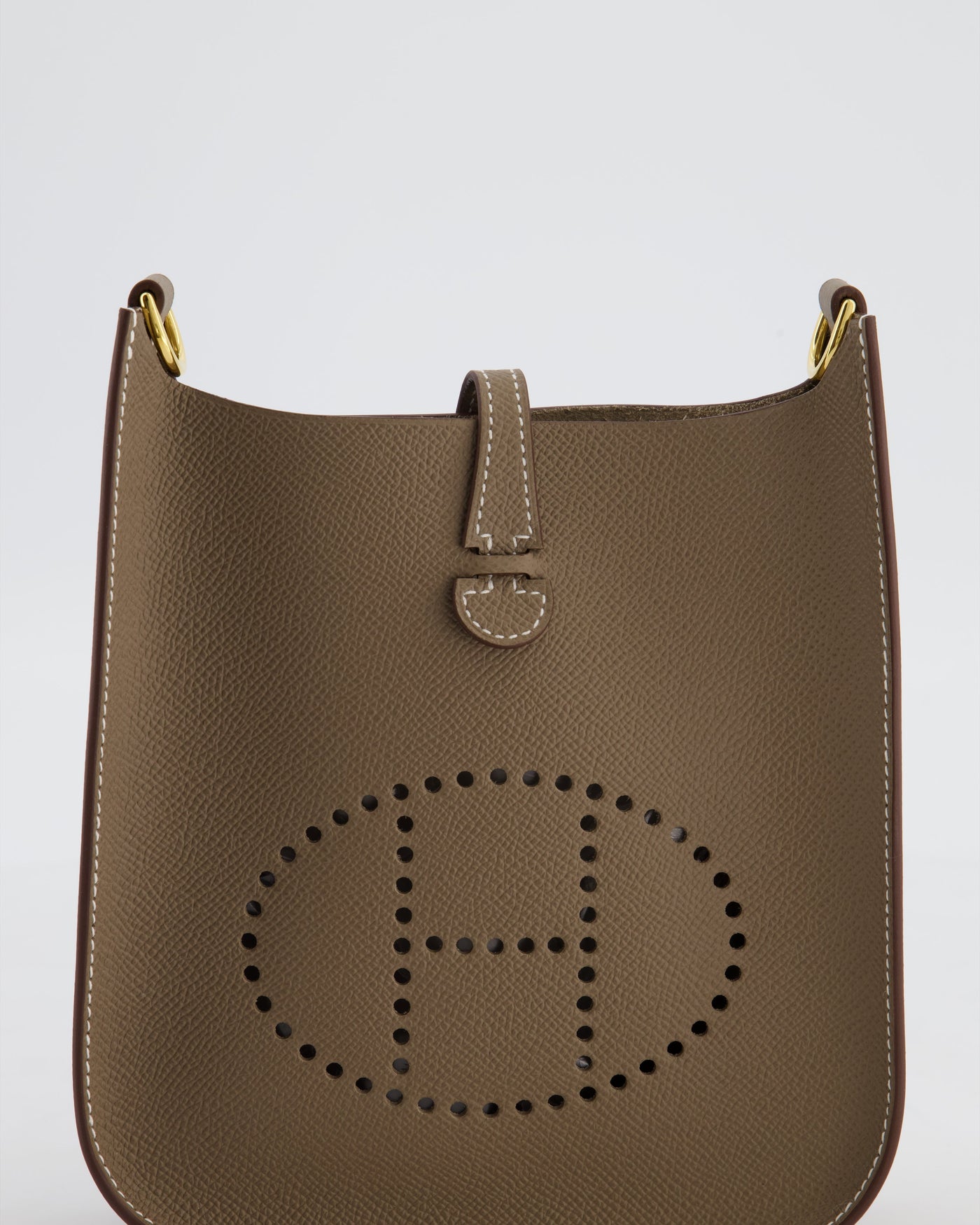 Hermes Mini Evelyne Sellier Bag in Etoupe Epsom Leather with Gold Hardware - Product Image 14