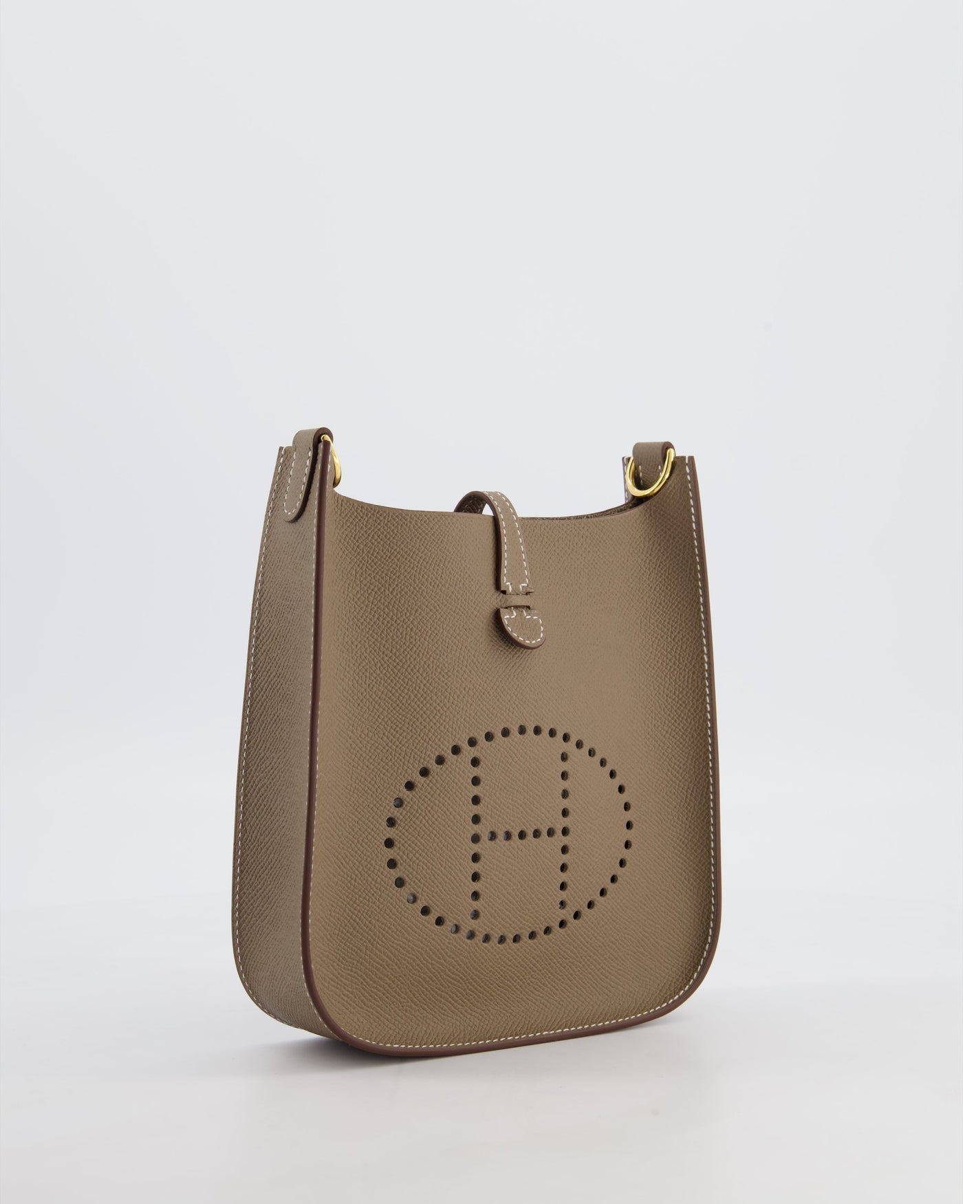 Hermes Mini Evelyne Sellier Bag in Etoupe Epsom Leather with Gold Hardware - Product Image 3