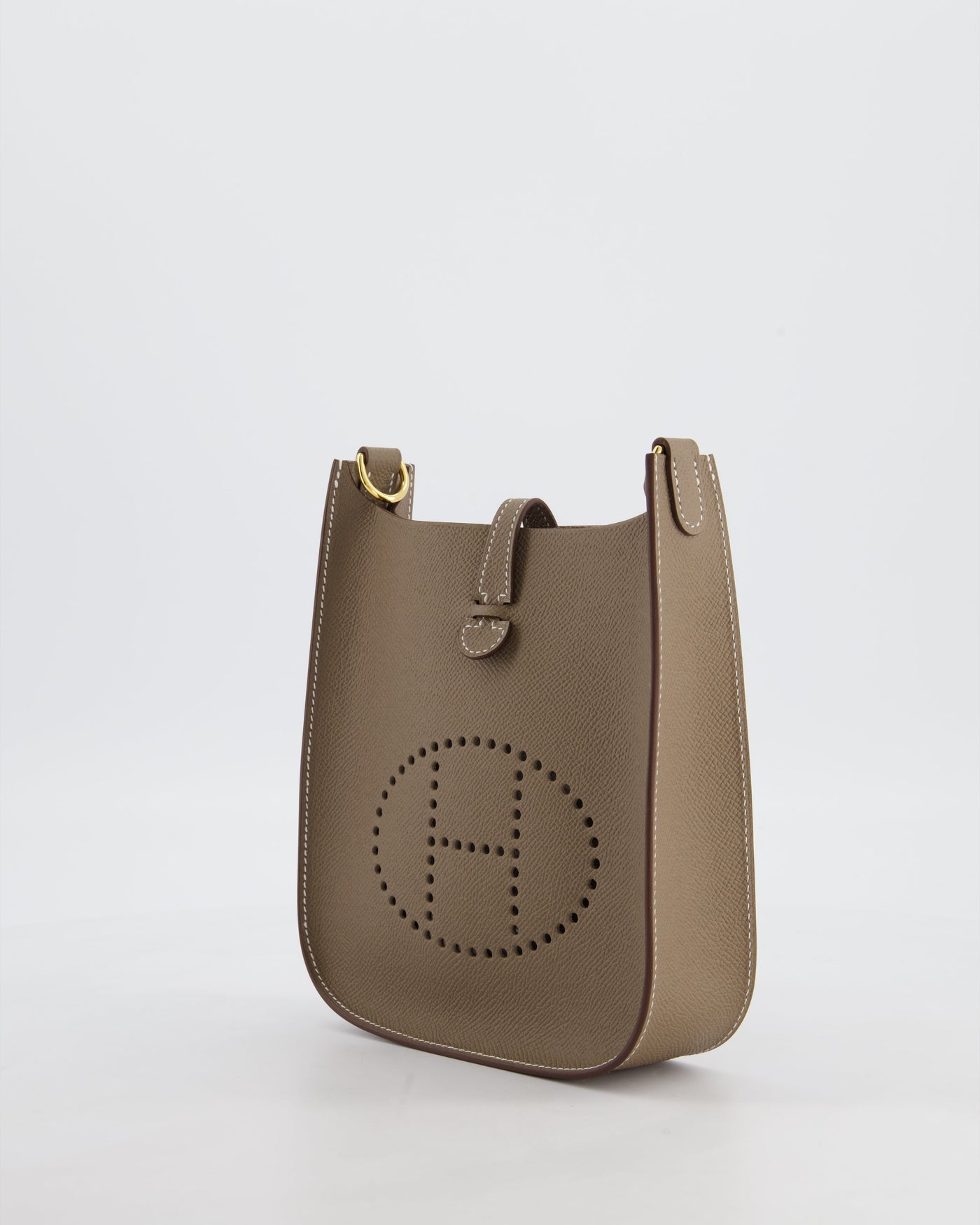 Hermes Mini Evelyne Sellier Bag in Etoupe Epsom Leather with Gold Hardware - Product Image 9