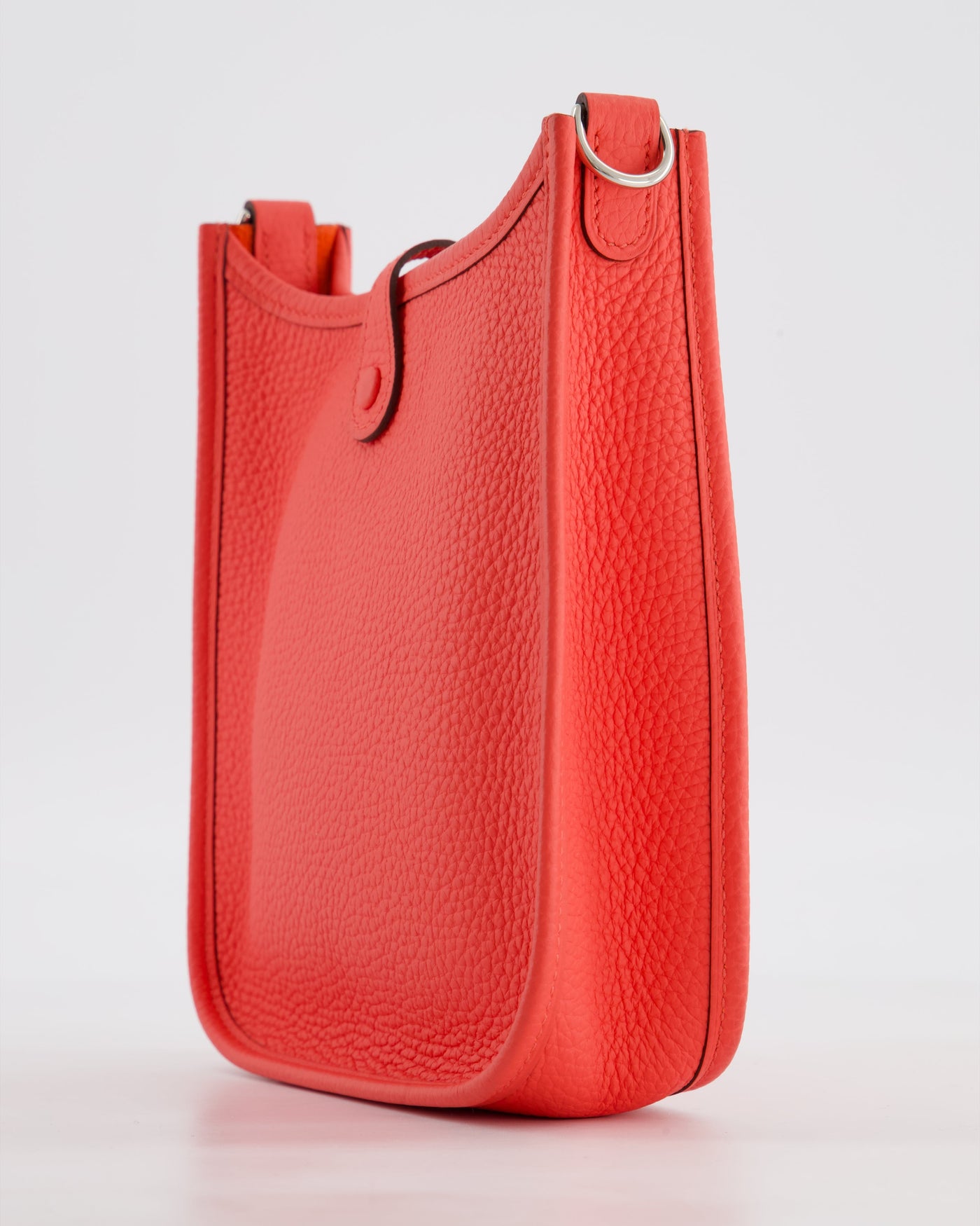 Hermes Mini Evelyne Bag in Rose Texas Clemence Leather with Palladium Hardware - Product Image 15