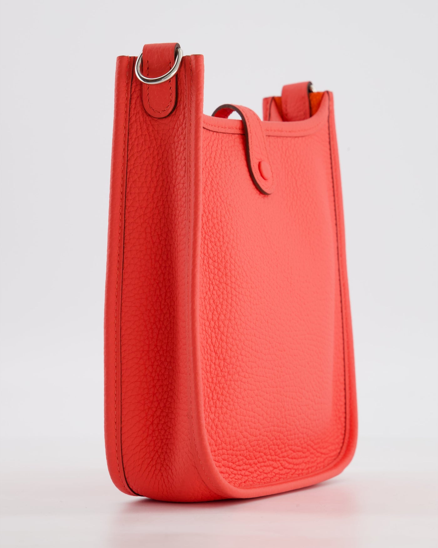 Hermes Mini Evelyne Bag in Rose Texas Clemence Leather with Palladium Hardware - Product Image 14