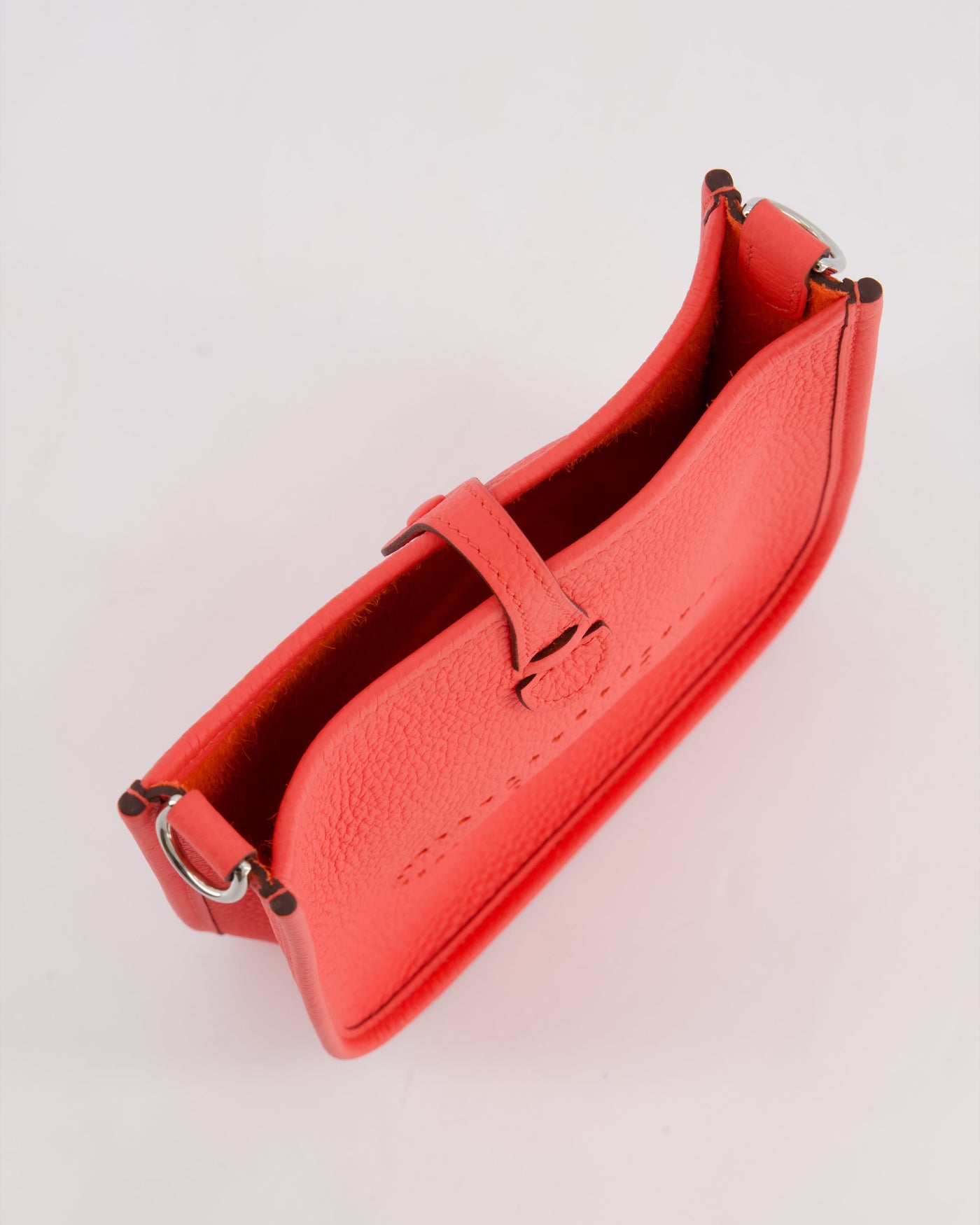 Hermes Mini Evelyne Bag in Rose Texas Clemence Leather with Palladium Hardware - Product Image 18