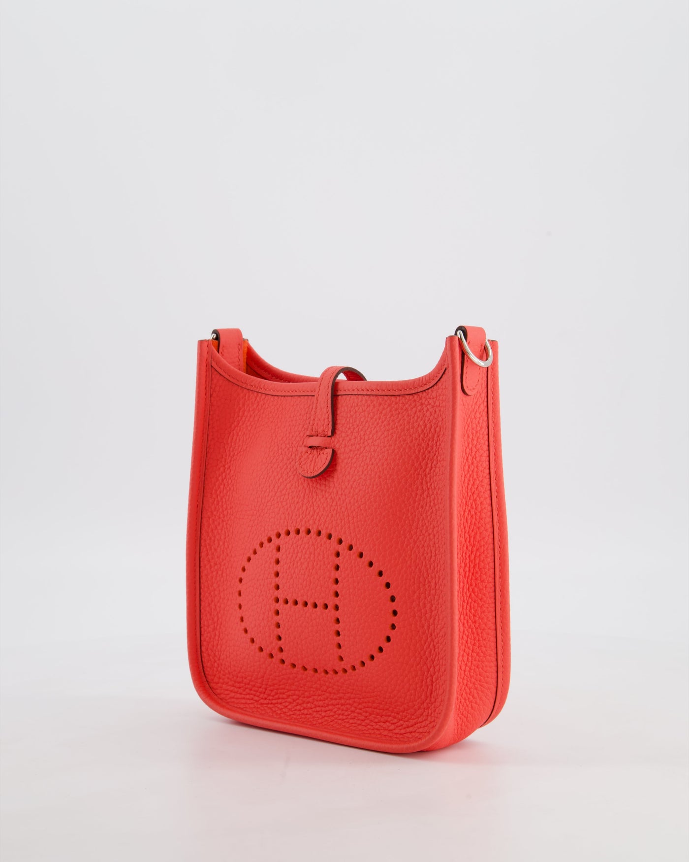 Hermes Mini Evelyne Bag in Rose Texas Clemence Leather with Palladium Hardware - Product Image 11