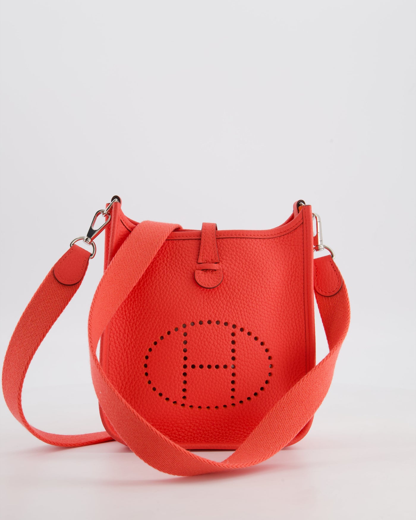 Hermes Mini Evelyne Bag in Rose Texas Clemence Leather with Palladium Hardware - Product Image 2