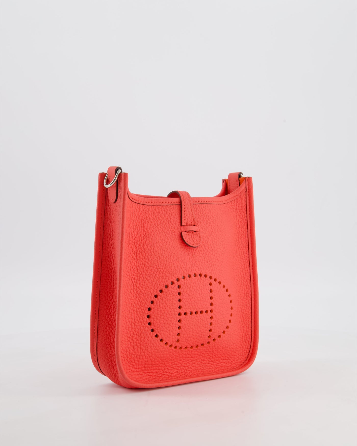 Hermes Mini Evelyne Bag in Rose Texas Clemence Leather with Palladium Hardware - Product Image 5