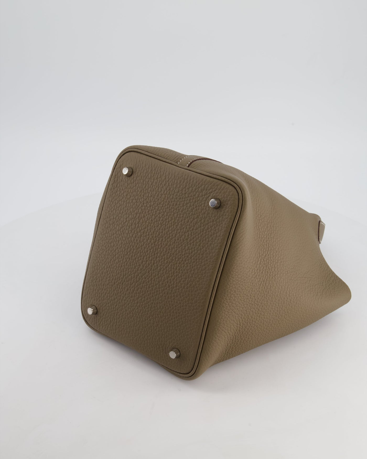 Hermes Picotin 22 Lock Bag in Etoupe Clemence Leather with Palladium Hardware - Product Image 18