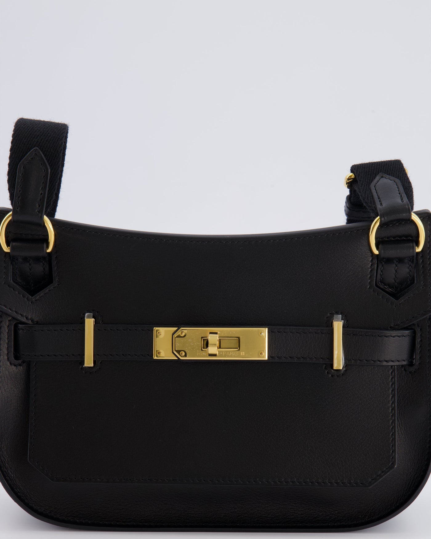 *RARE* Hermes Mini Jypsiere Crossbody Bag in Black Evergrain Leather with Gold Hardware - Product Image 16