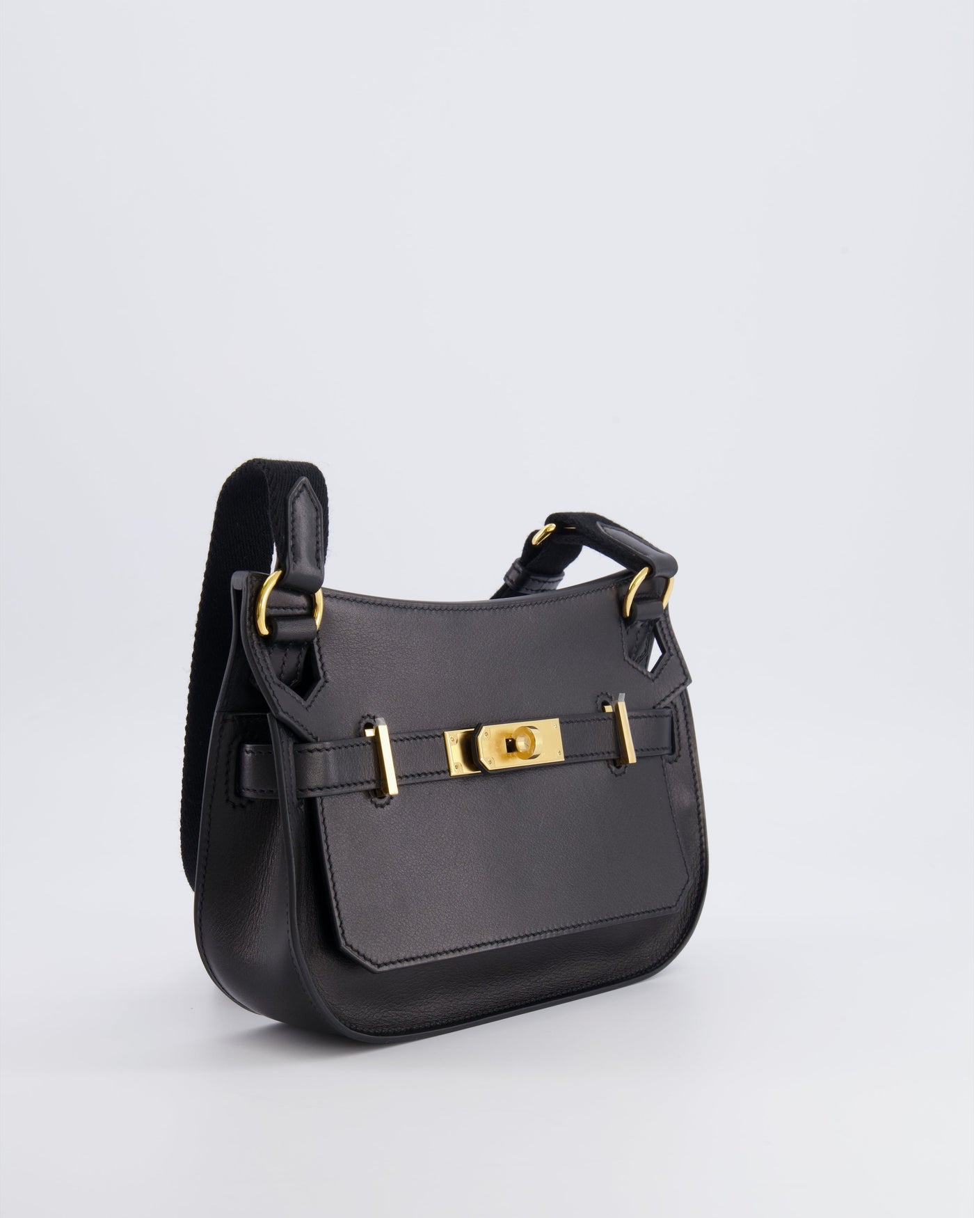 *RARE* Hermes Mini Jypsiere Crossbody Bag in Black Evergrain Leather with Gold Hardware - Product Image 3