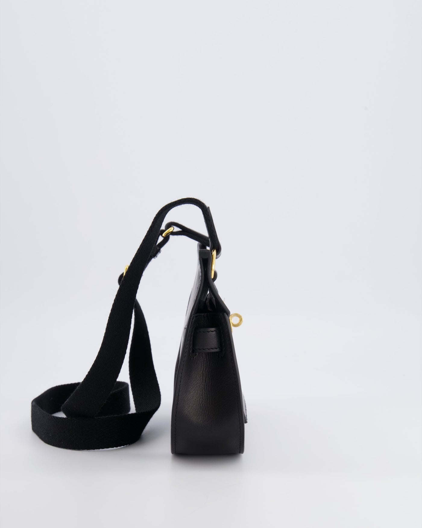 *RARE* Hermes Mini Jypsiere Crossbody Bag in Black Evergrain Leather with Gold Hardware - Product Image 4