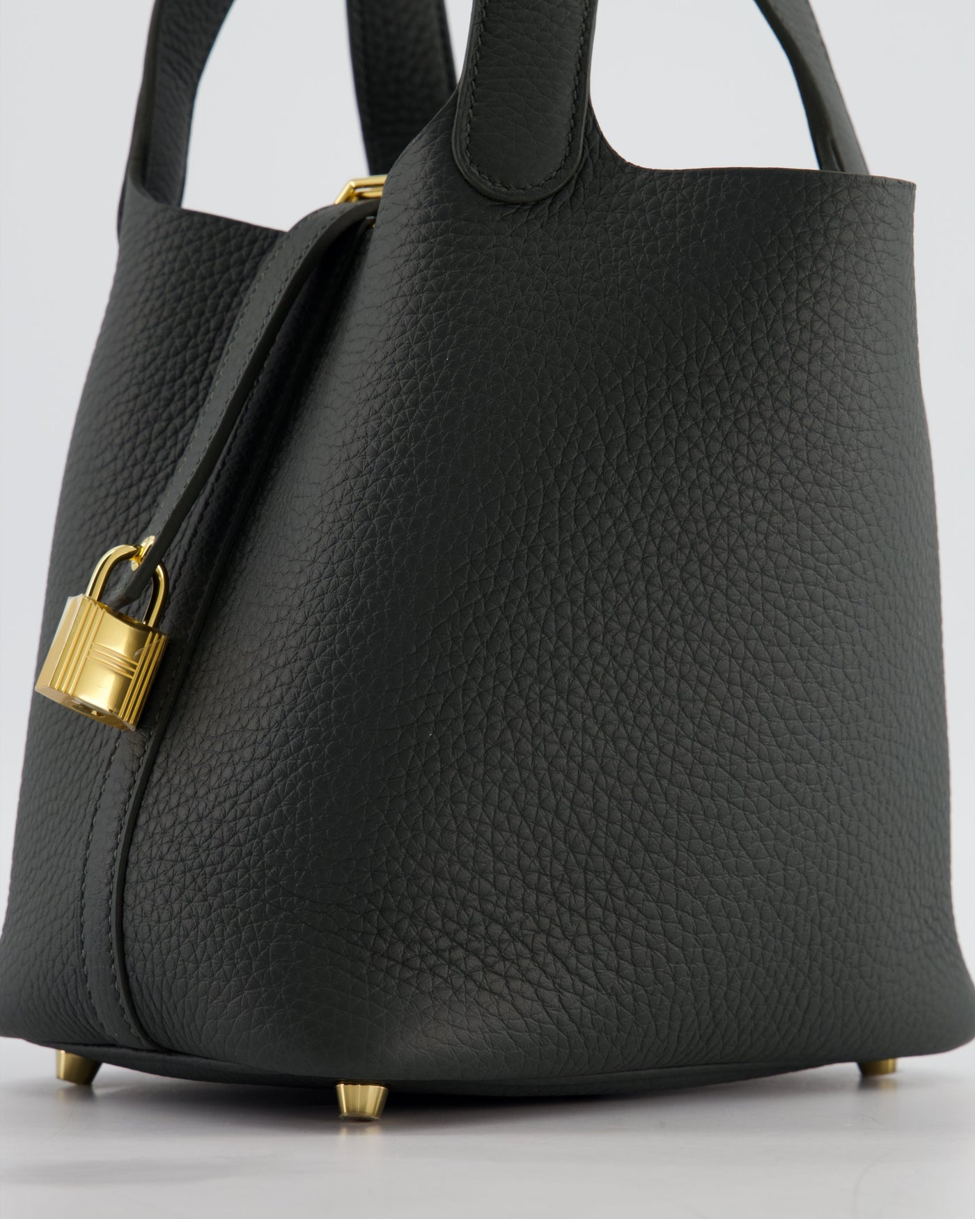Hermes Picotin Lock 18 Bag in Vert Mangrove Clemence Leather with Permabrass Hardware - Product Image 11