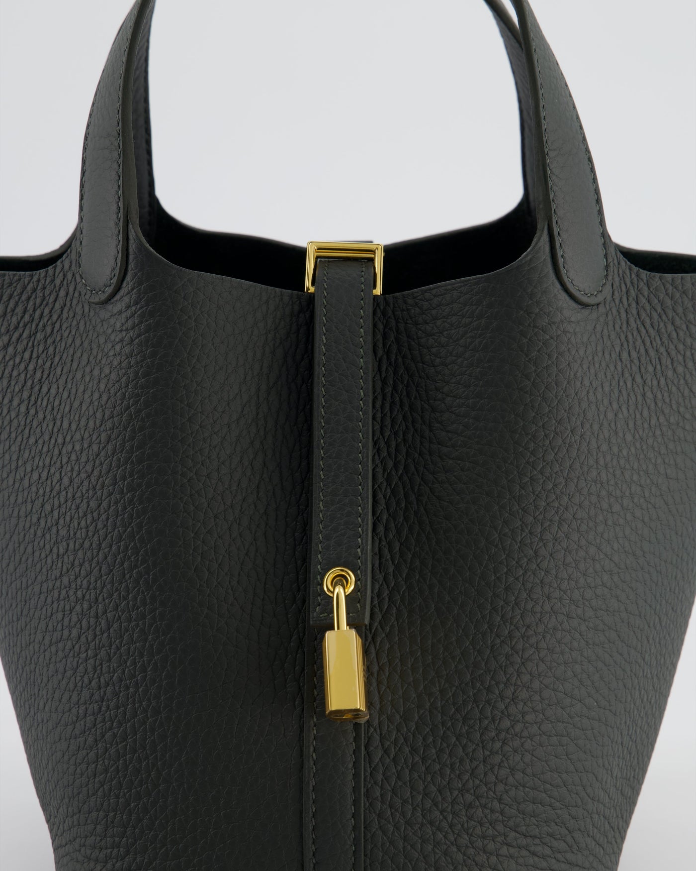 Hermes Picotin Lock 18 Bag in Vert Mangrove Clemence Leather with Permabrass Hardware - Product Image 9