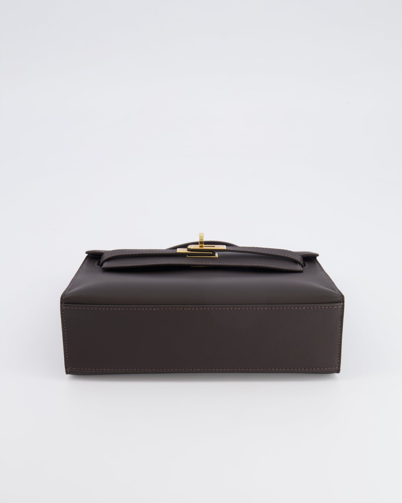 *RARE* Hermes Kelly Pochette Bag in Bai Brun Swift Leather with Gold Hardware - Product Image 17
