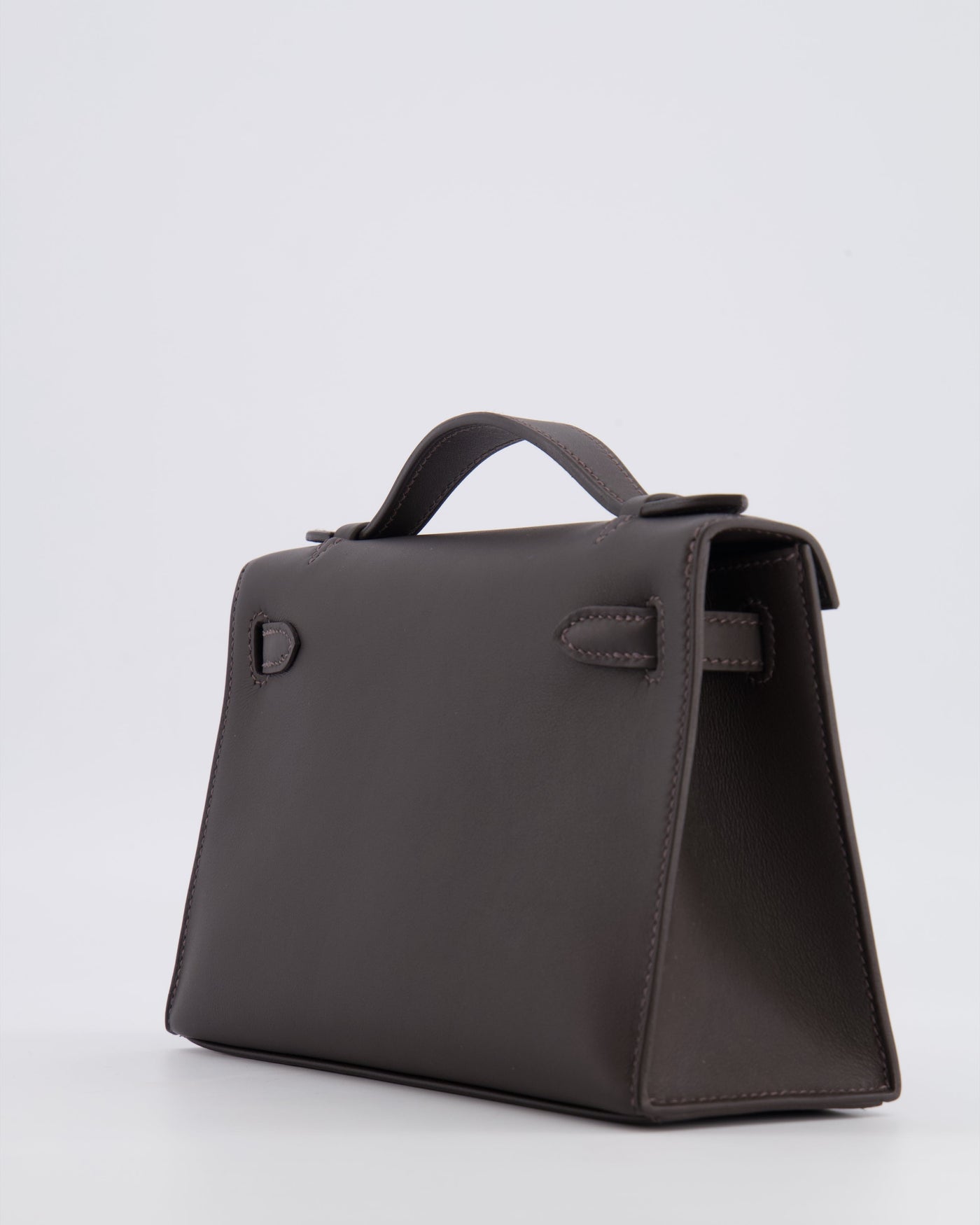 *RARE* Hermes Kelly Pochette Bag in Bai Brun Swift Leather with Gold Hardware - Product Image 11