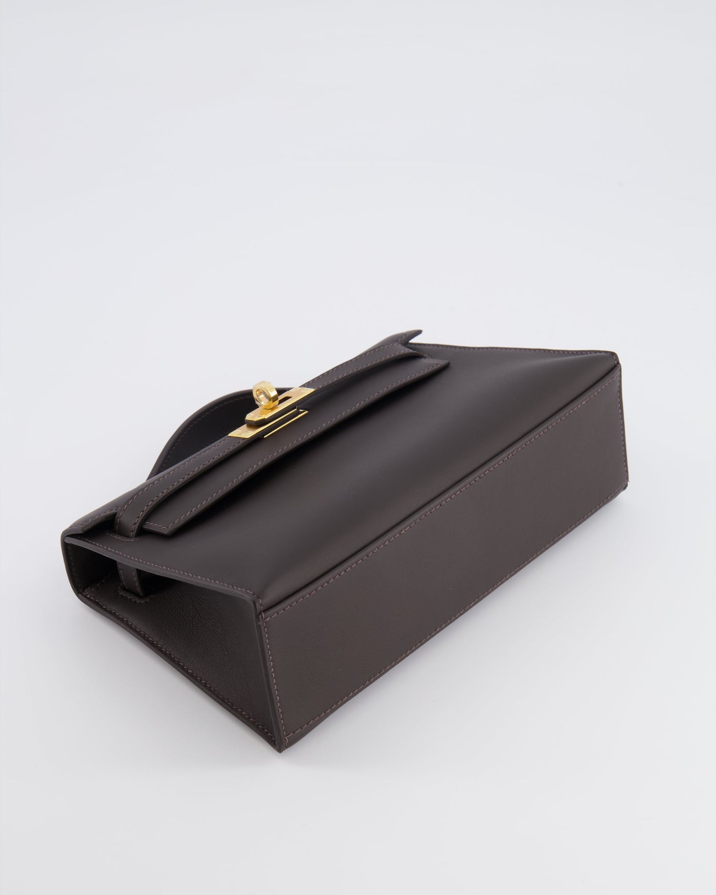 *RARE* Hermes Kelly Pochette Bag in Bai Brun Swift Leather with Gold Hardware - Product Image 18