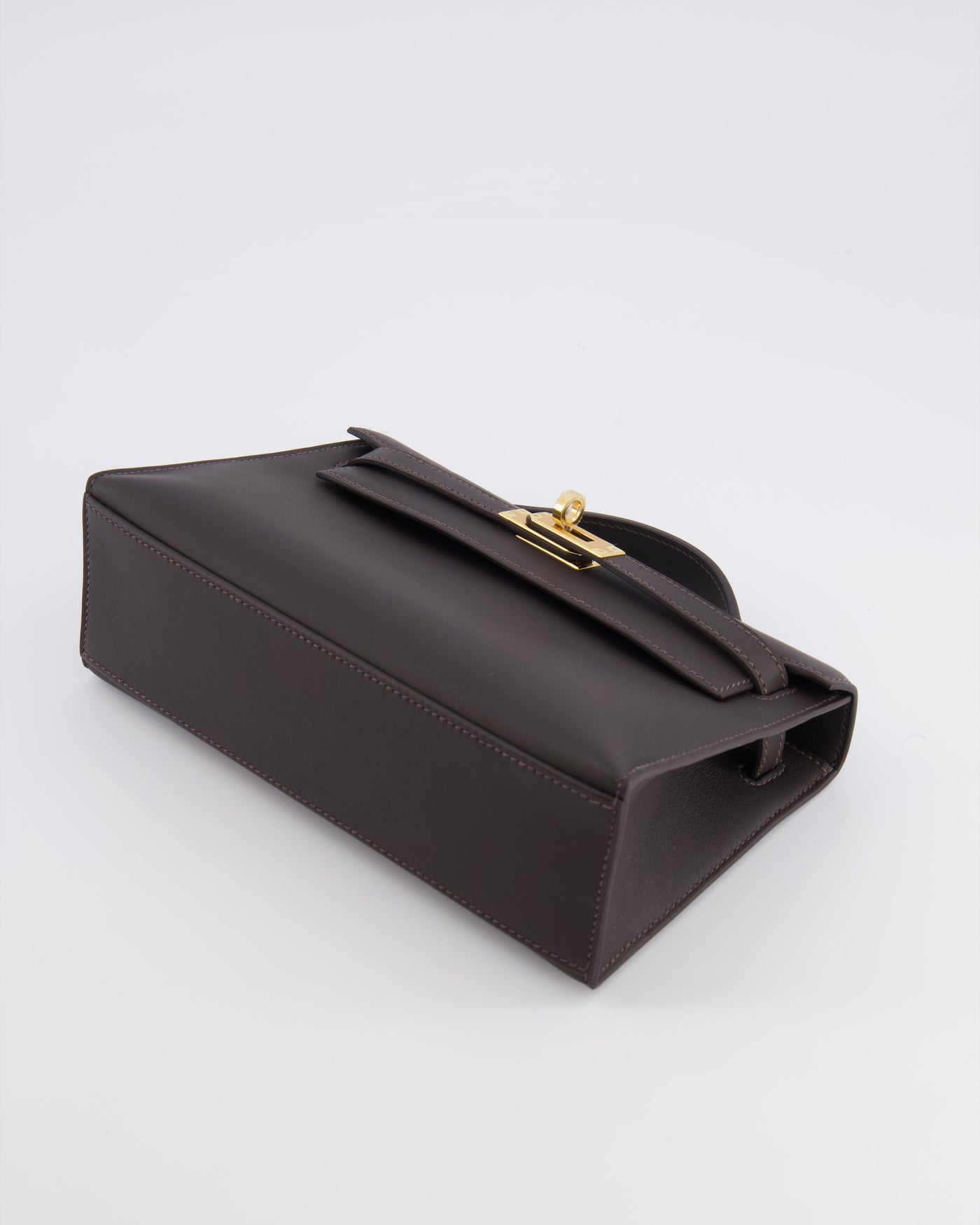 *RARE* Hermes Kelly Pochette Bag in Bai Brun Swift Leather with Gold Hardware - Product Image 19