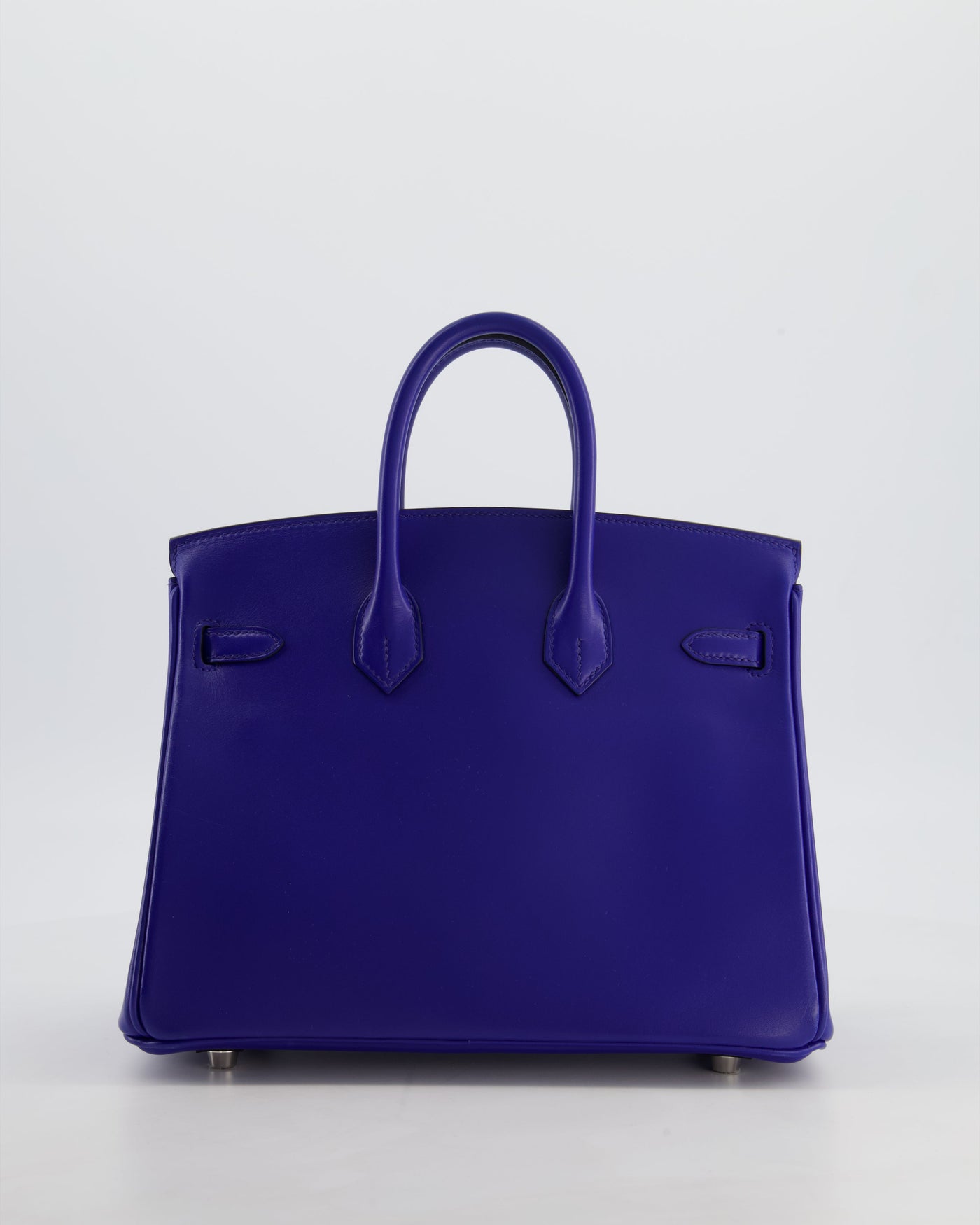 Hermes Birkin 25 Retourne Bag in Blue Electrique Tadelakt Leather with Palladium Hardware - Product Image 6