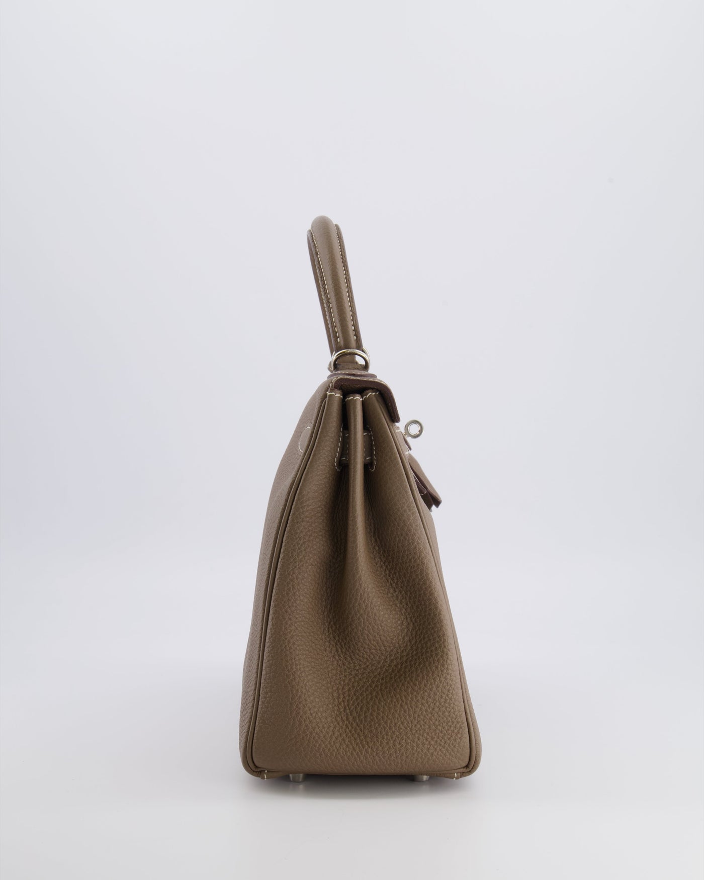 Hermes Kelly 28 Retourne Bag in Etoupe Togo Leather with Palladium Hardware - Product Image 6