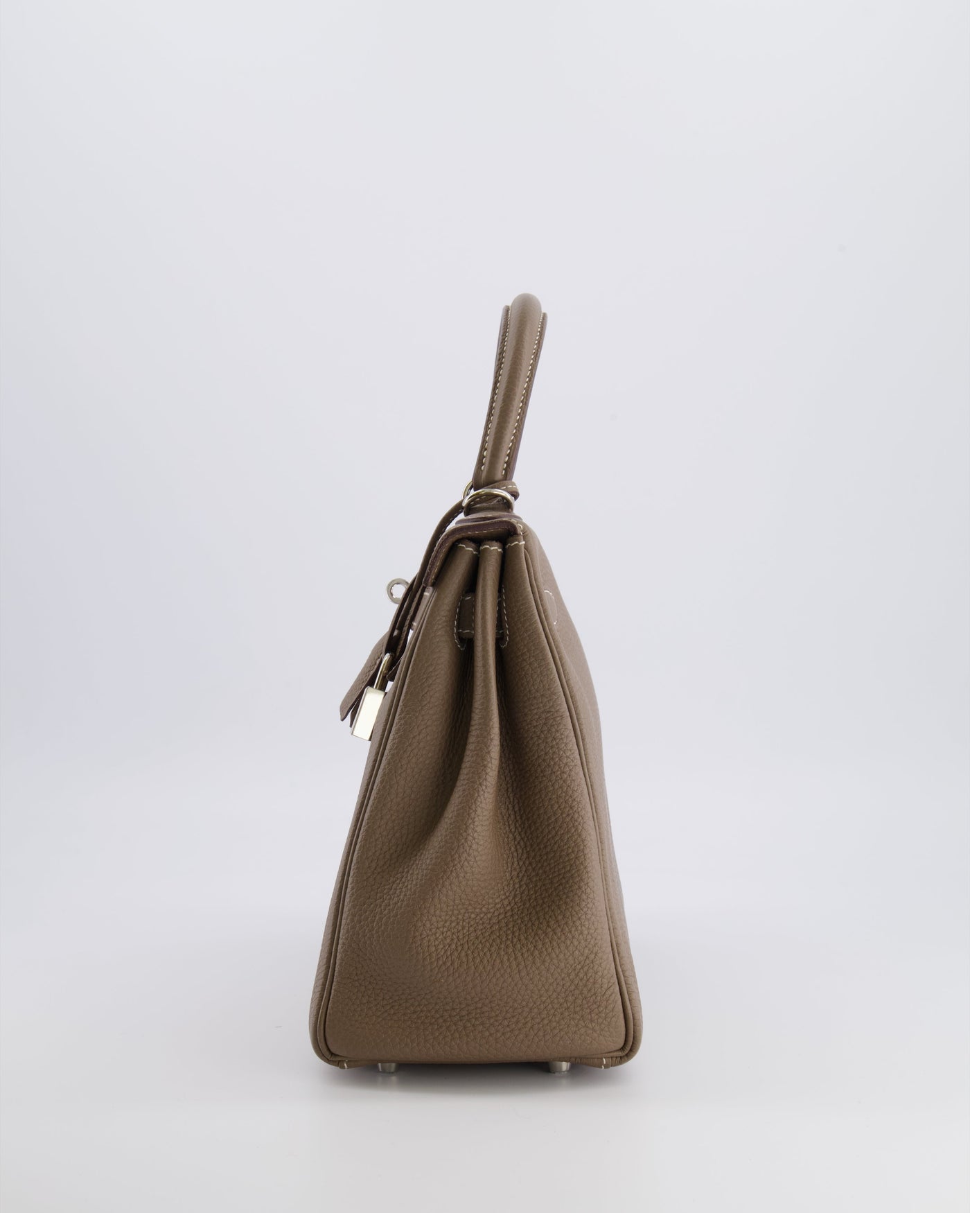 Hermes Kelly 28 Retourne Bag in Etoupe Togo Leather with Palladium Hardware - Product Image 7