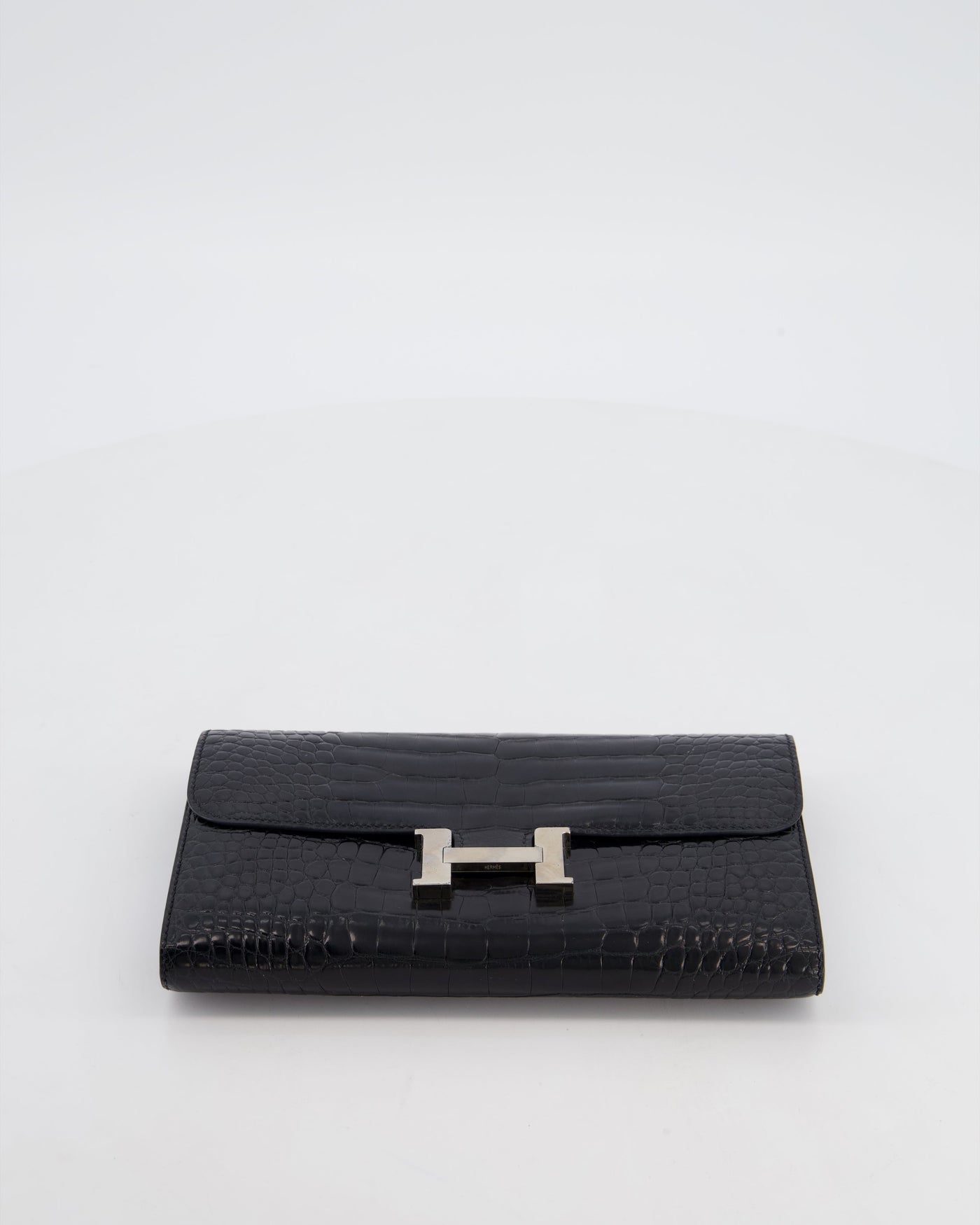 Hermes Constance Wallet in Noir Alligator with Palladium Hardware - Product Image 16