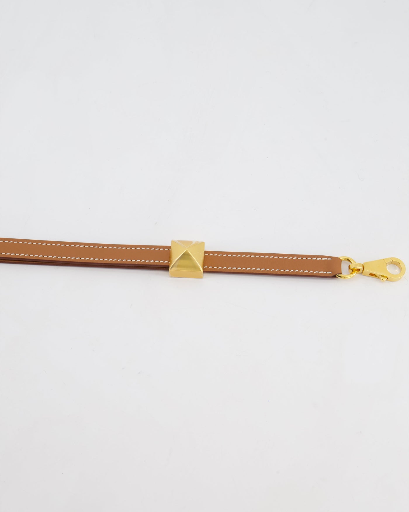 Hermes Medor Adjustable Bag Strap in Gold Swift Leather with Gold Hardware - Product Image 2
