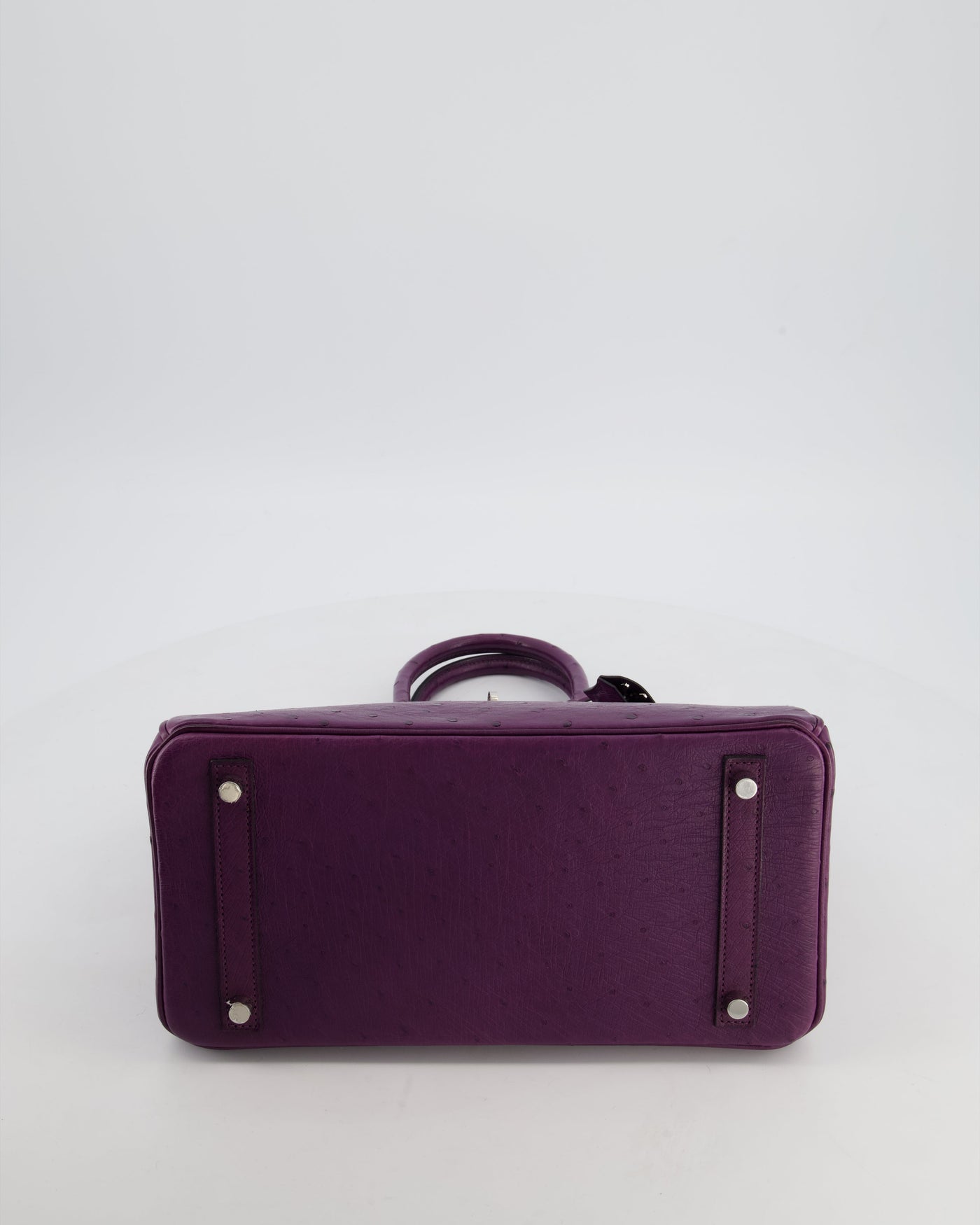 Hermes Birkin 30 Retourne Bag in Violine Ostrich Leather with Palladium Hardware - Product Image 18