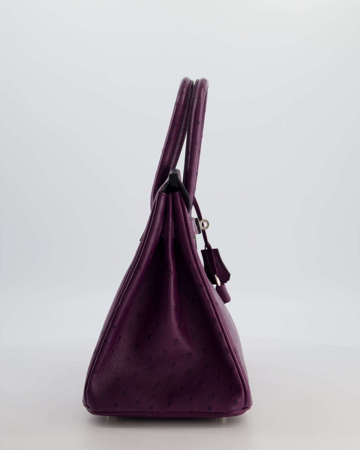 Hermes Birkin 30 Retourne Bag in Violine Ostrich Leather with Palladium Hardware - Product Image 4