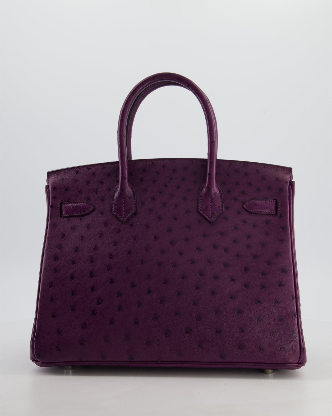 Hermes Birkin 30 Retourne Bag in Violine Ostrich Leather with Palladium Hardware - Product Image 6