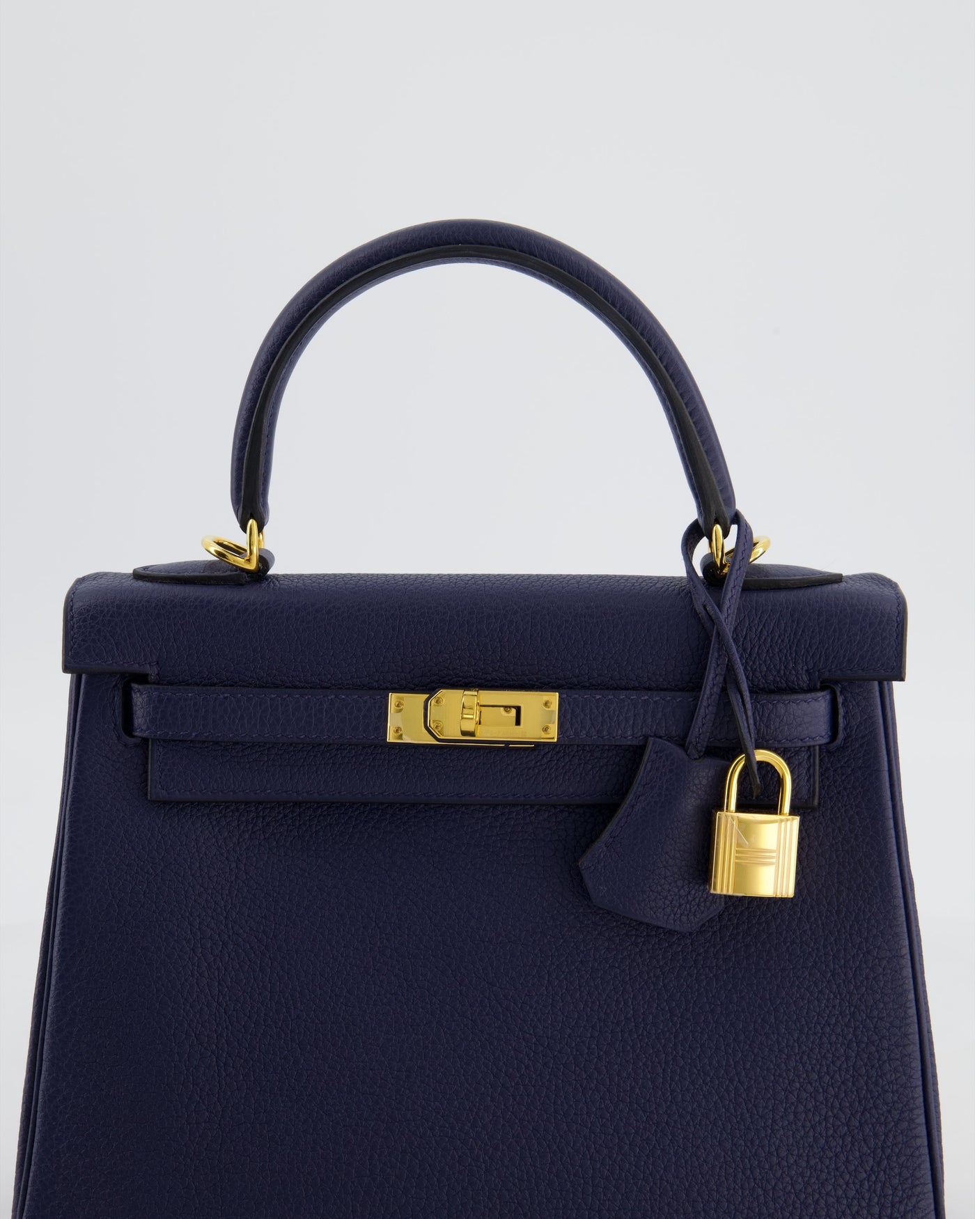 Hermes Kelly 25 Retourne Bag in Bleu Navy Togo Leather Bleu with Gold Hardware - Product Image 16