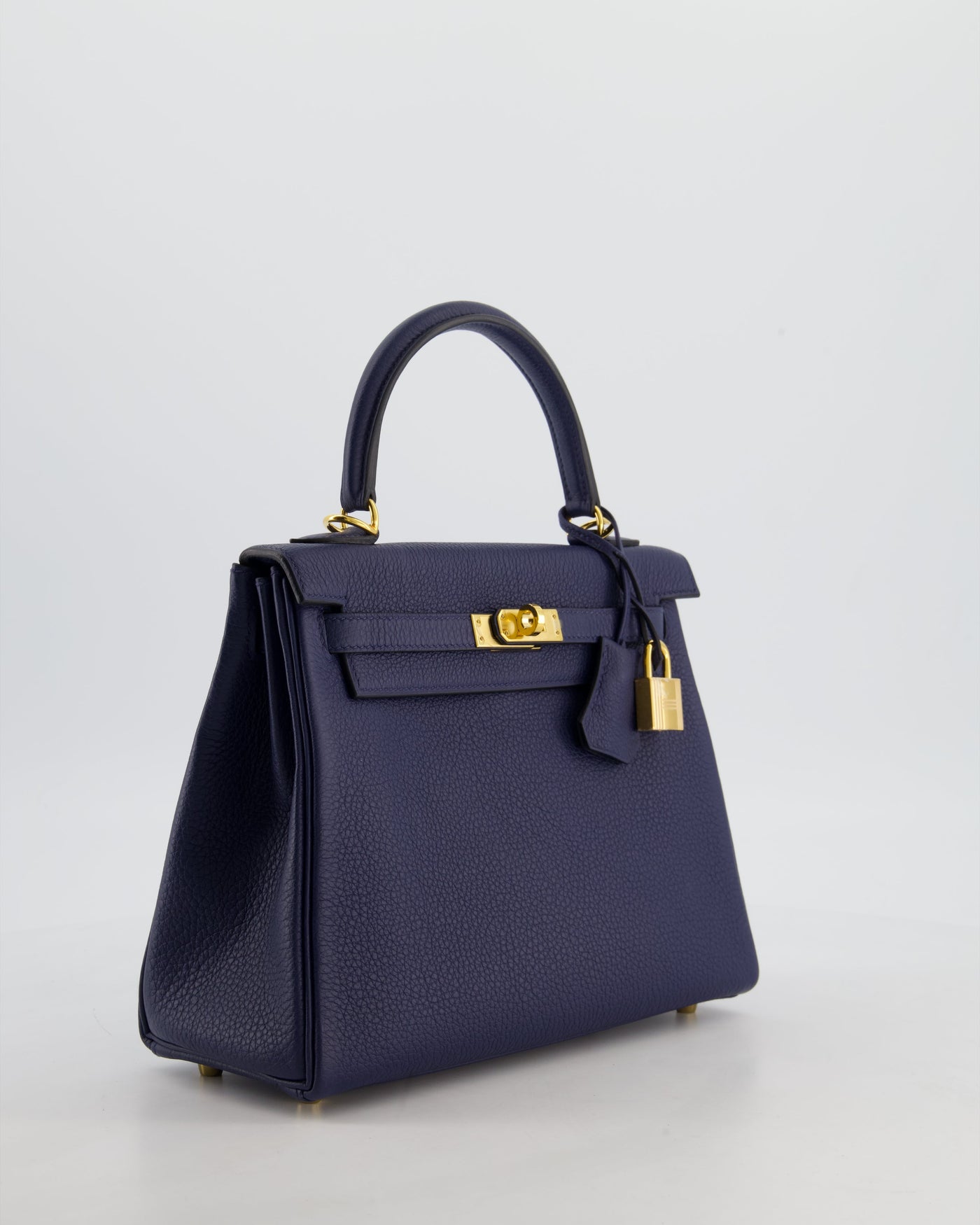 Hermes Kelly 25 Retourne Bag in Bleu Navy Togo Leather Bleu with Gold Hardware - Product Image 4