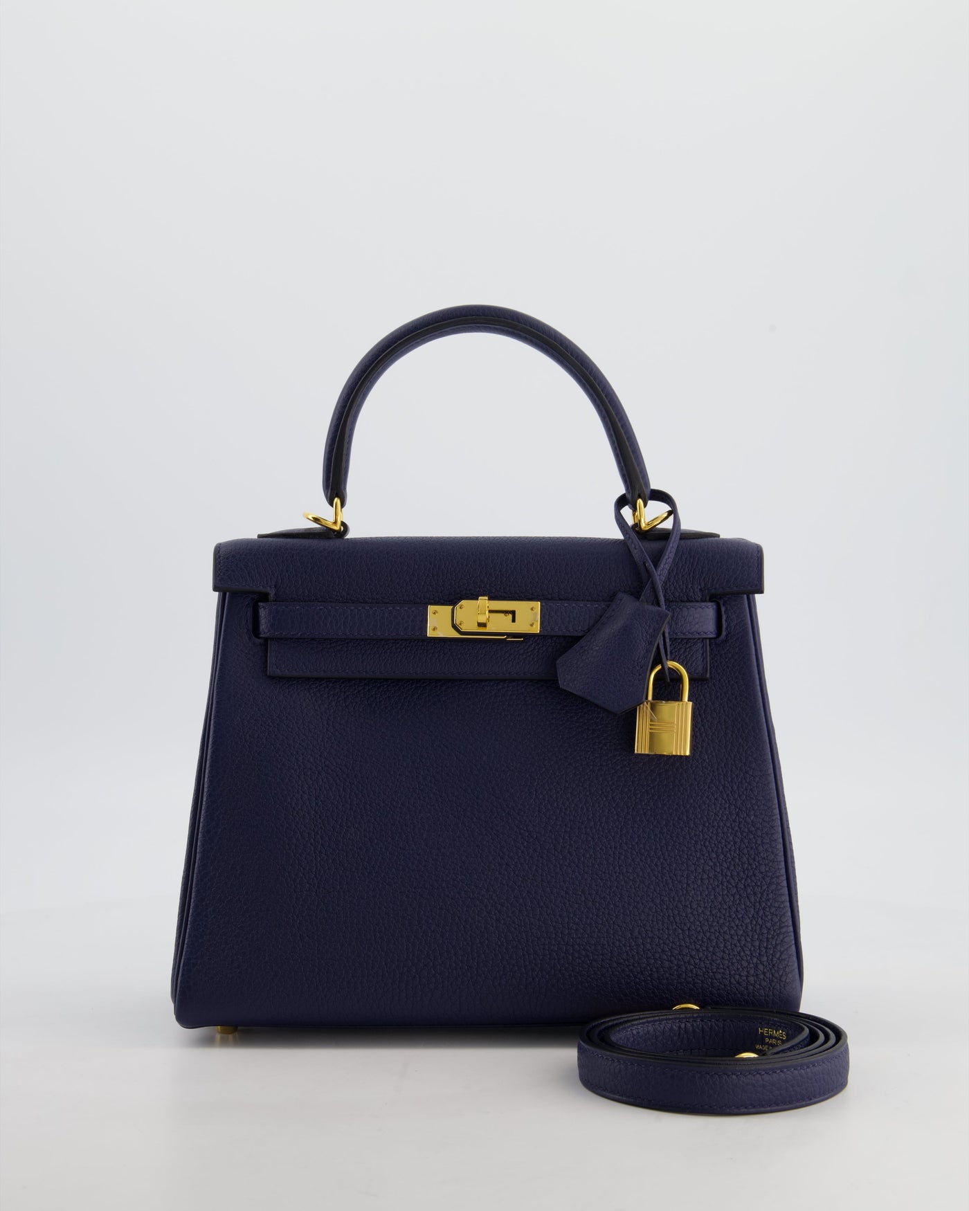 Hermes Kelly 25 Retourne Bag in Bleu Navy Togo Leather Bleu with Gold Hardware - Product Image 19