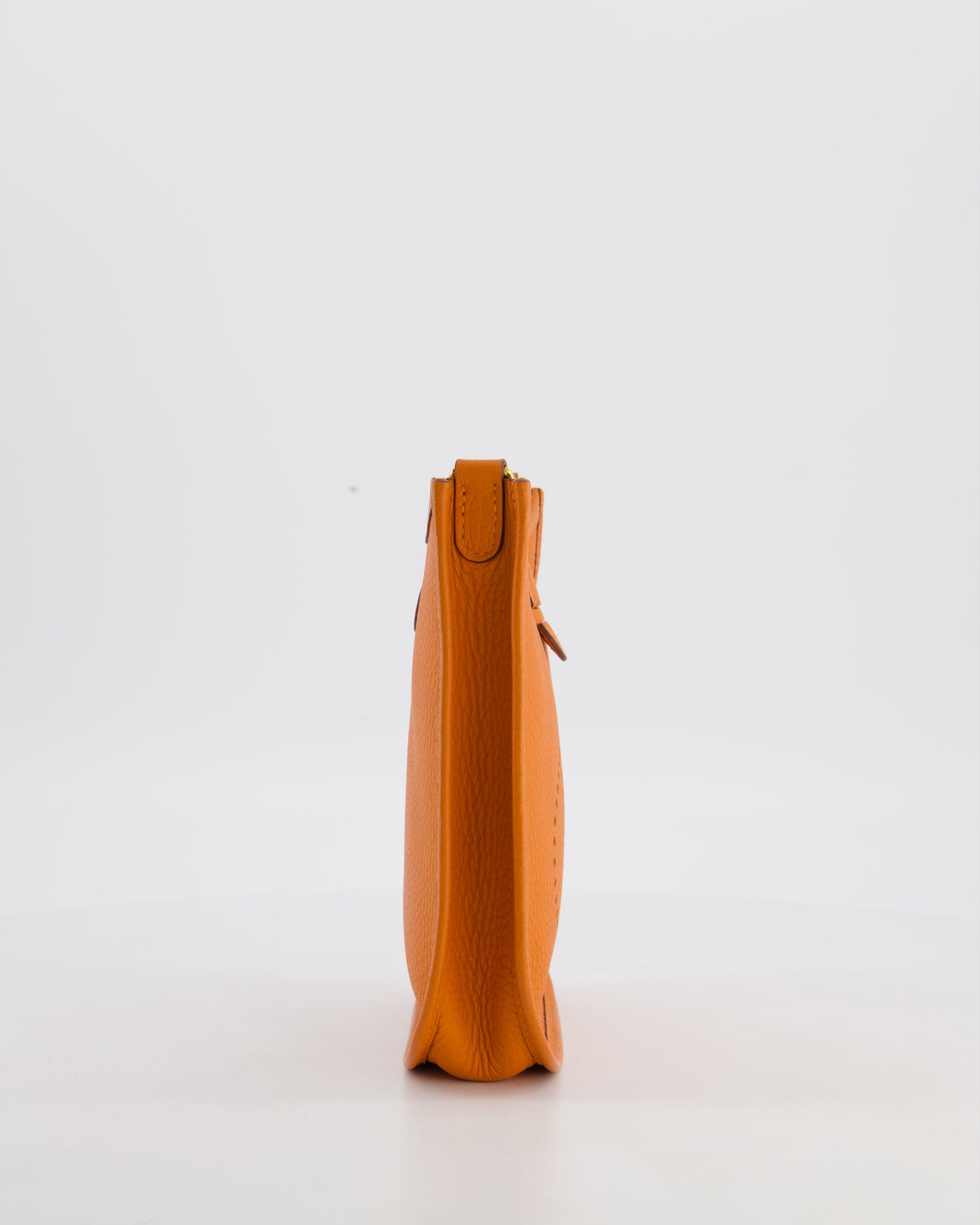 Hermes Mini Evelyne Bag in Orange Clemence Leather with Gold Hardware - Product Image 3