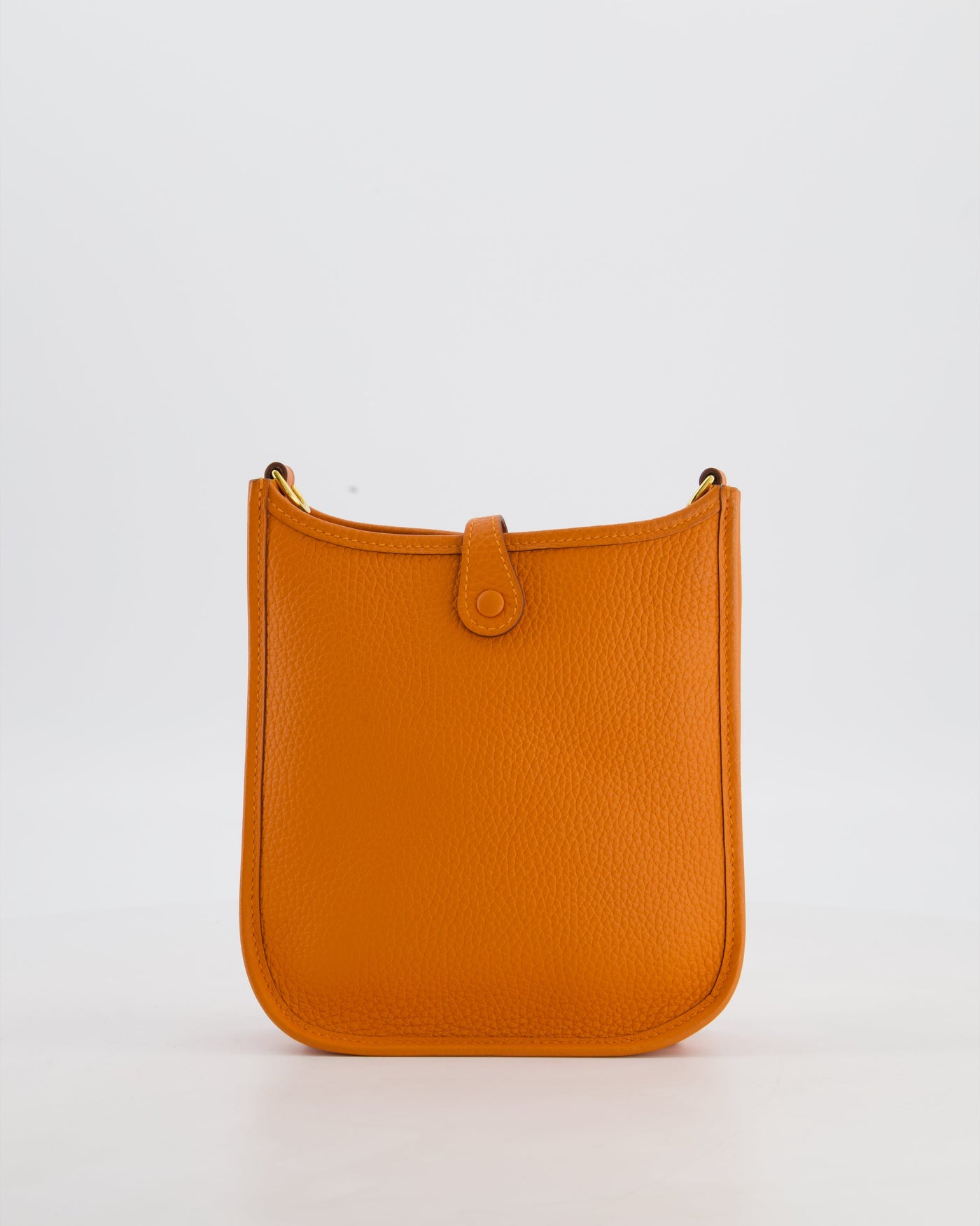 Hermes Mini Evelyne Bag in Orange Clemence Leather with Gold Hardware - Product Image 5