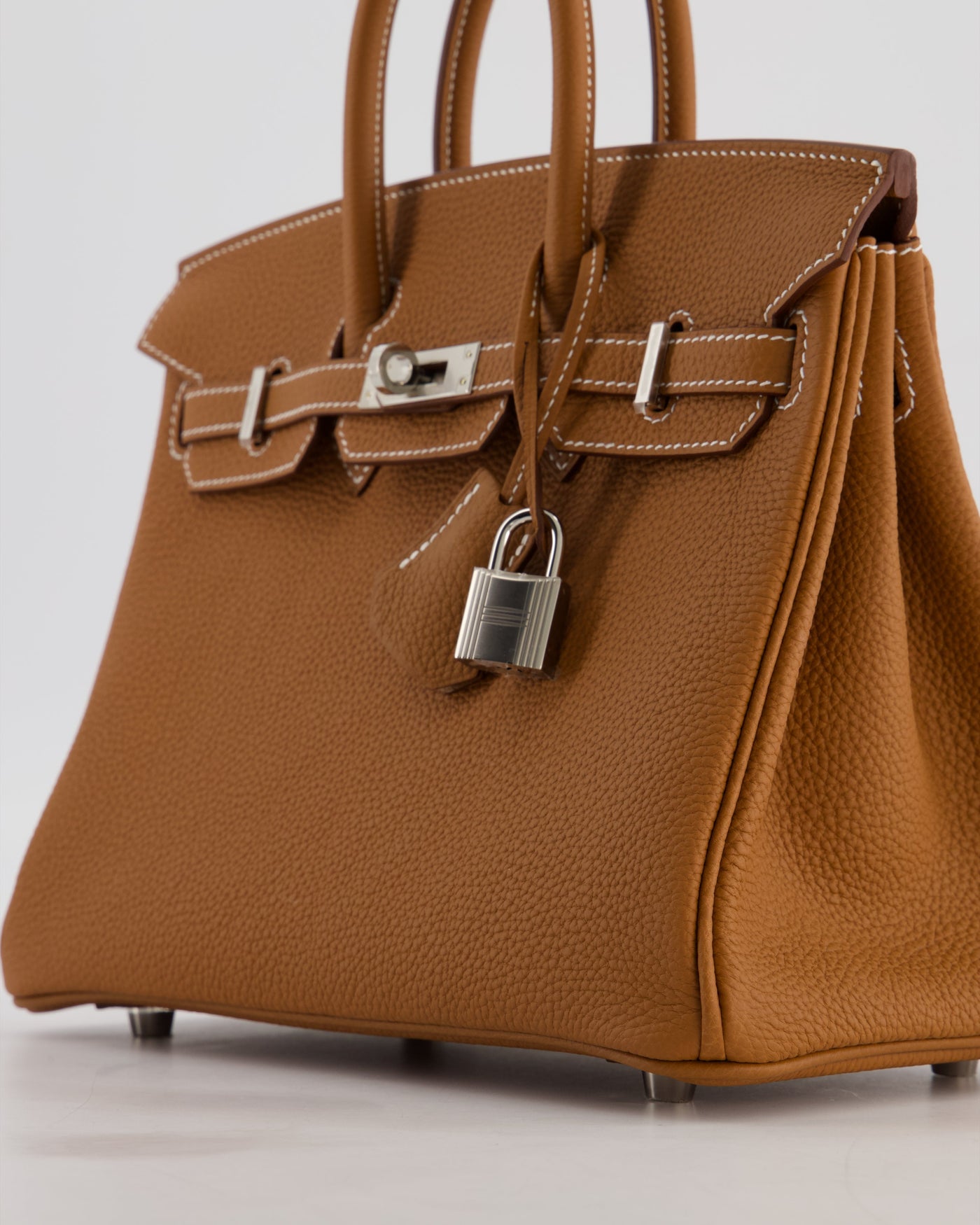 Hermes Birkin 25 Retourne Gold Togo Leather with Palladium Hardware - Product Image 11