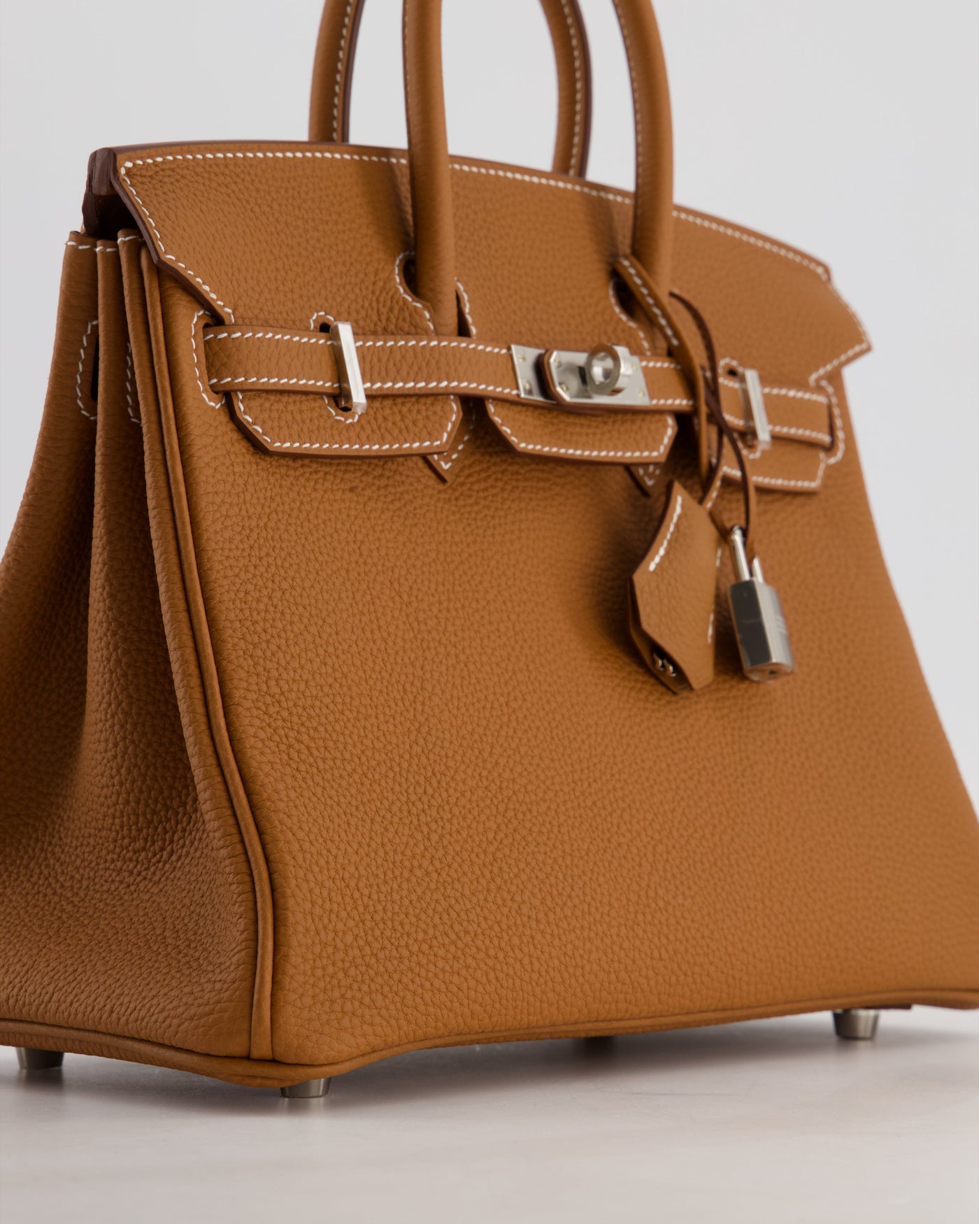 Hermes Birkin 25 Retourne Gold Togo Leather with Palladium Hardware - Product Image 10